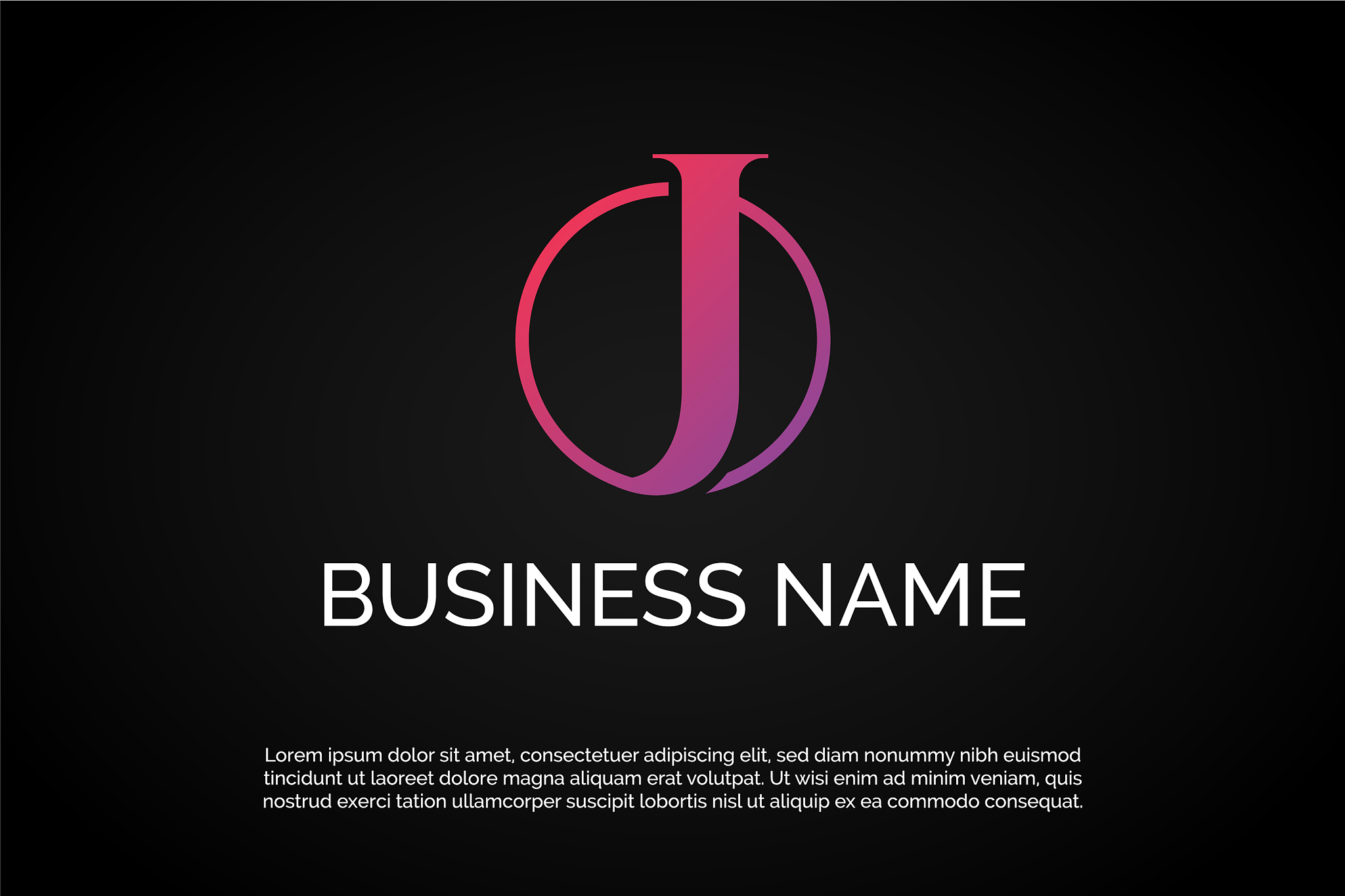 j monogram logo template