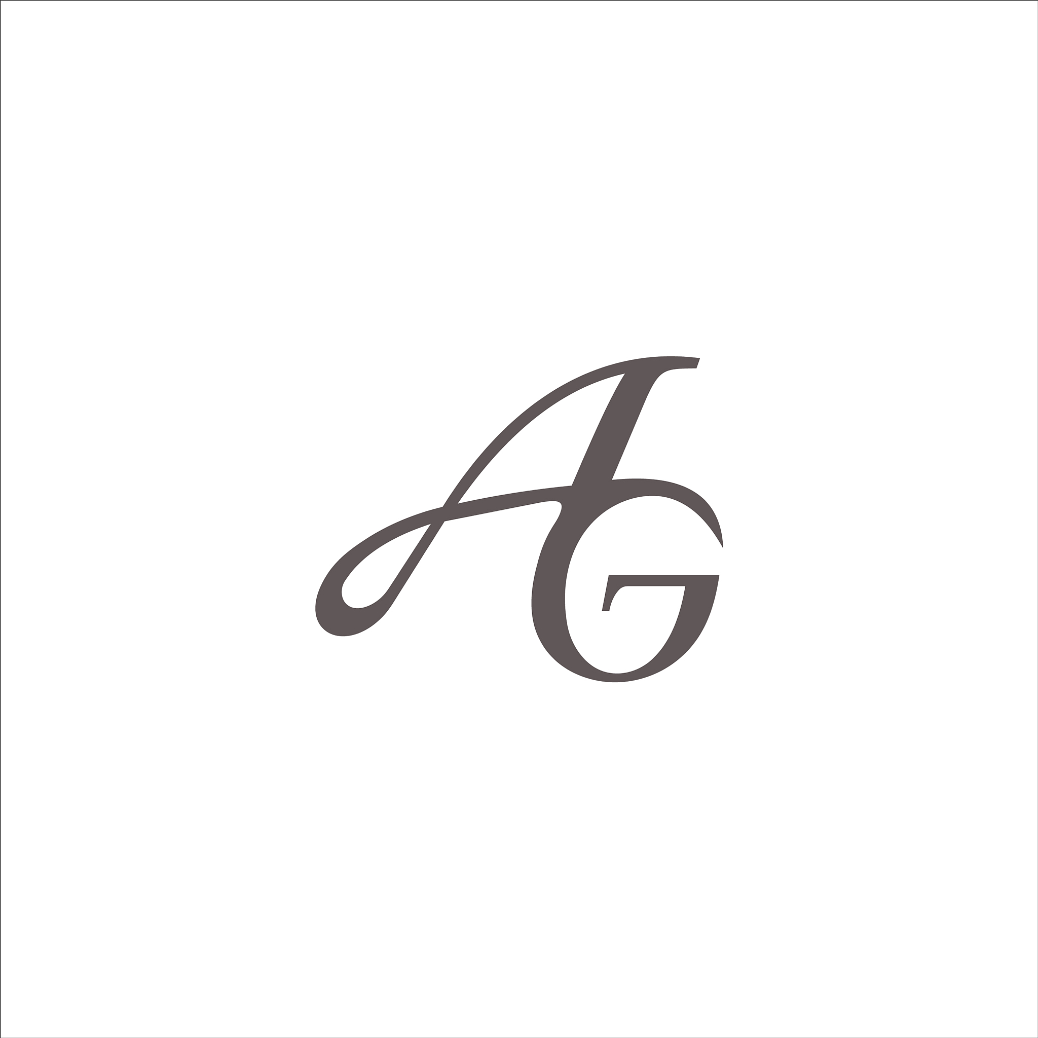 initial letter ag or ga logo design template