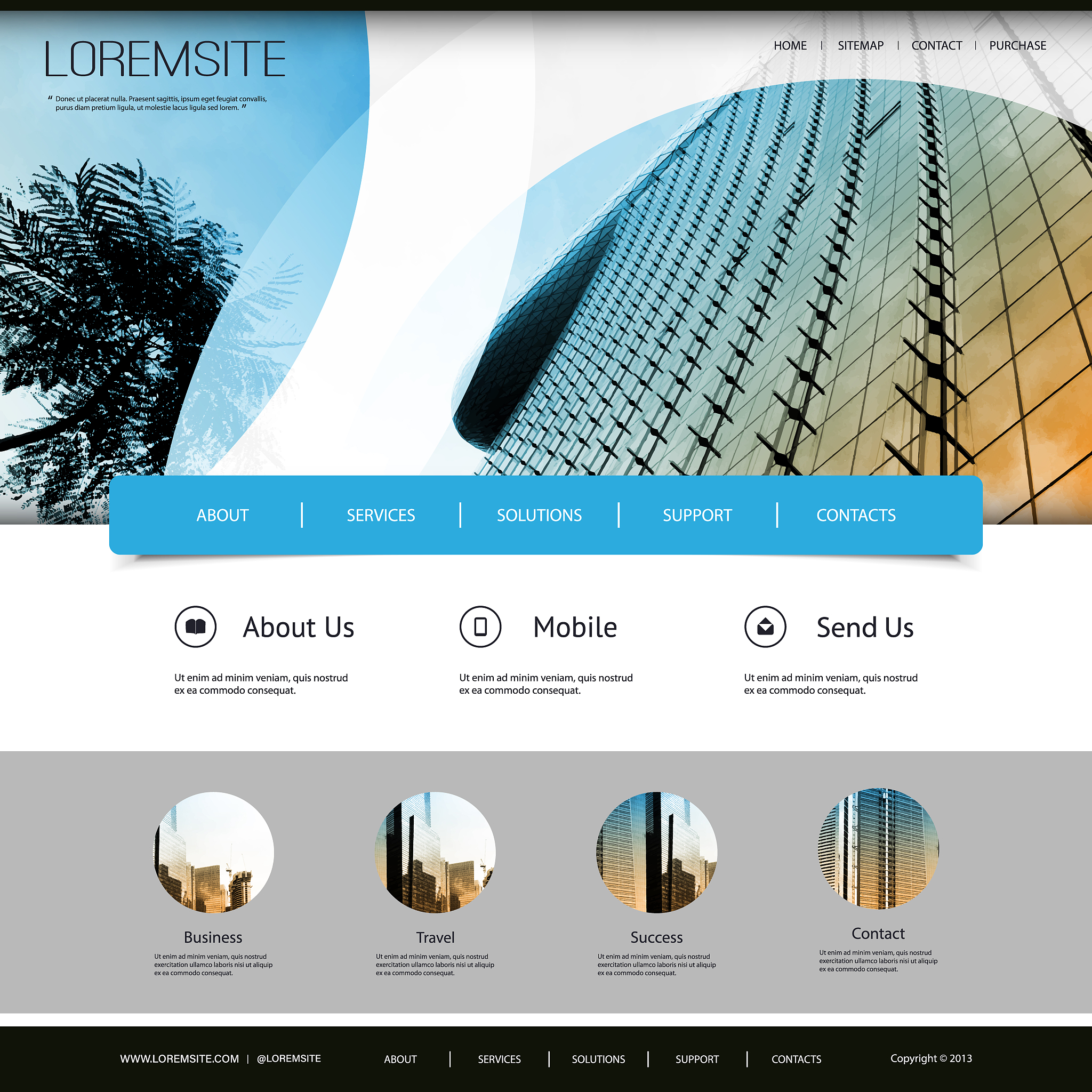 one page website template