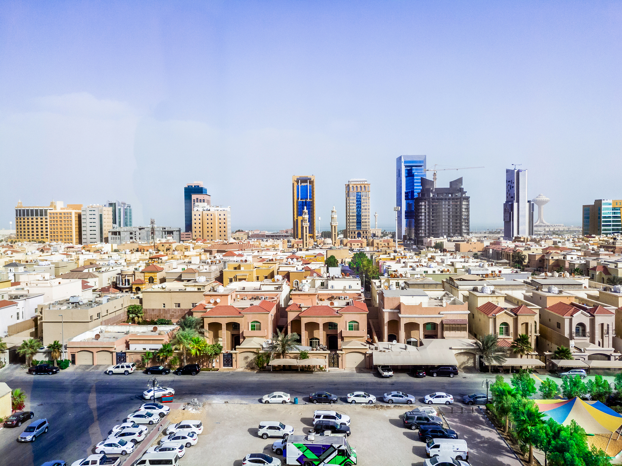 beautiful view of city buildings