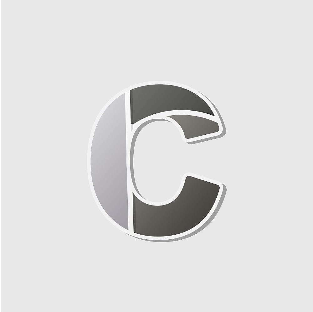 abstract icon based on the letter c
