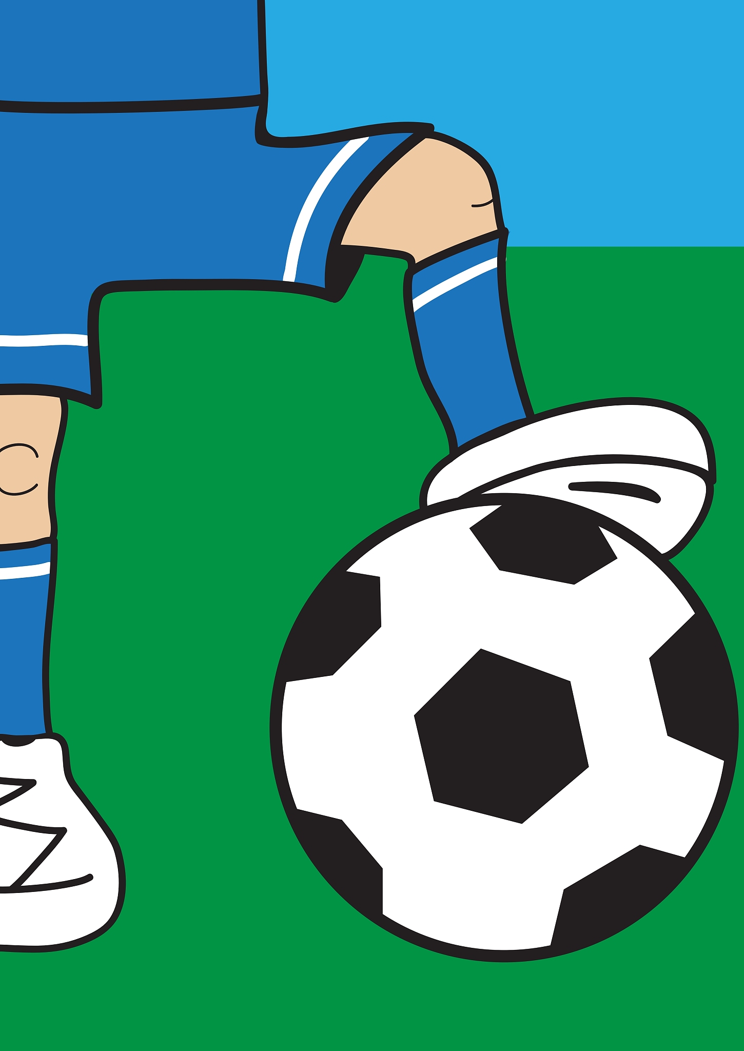 part of a football player with the ball