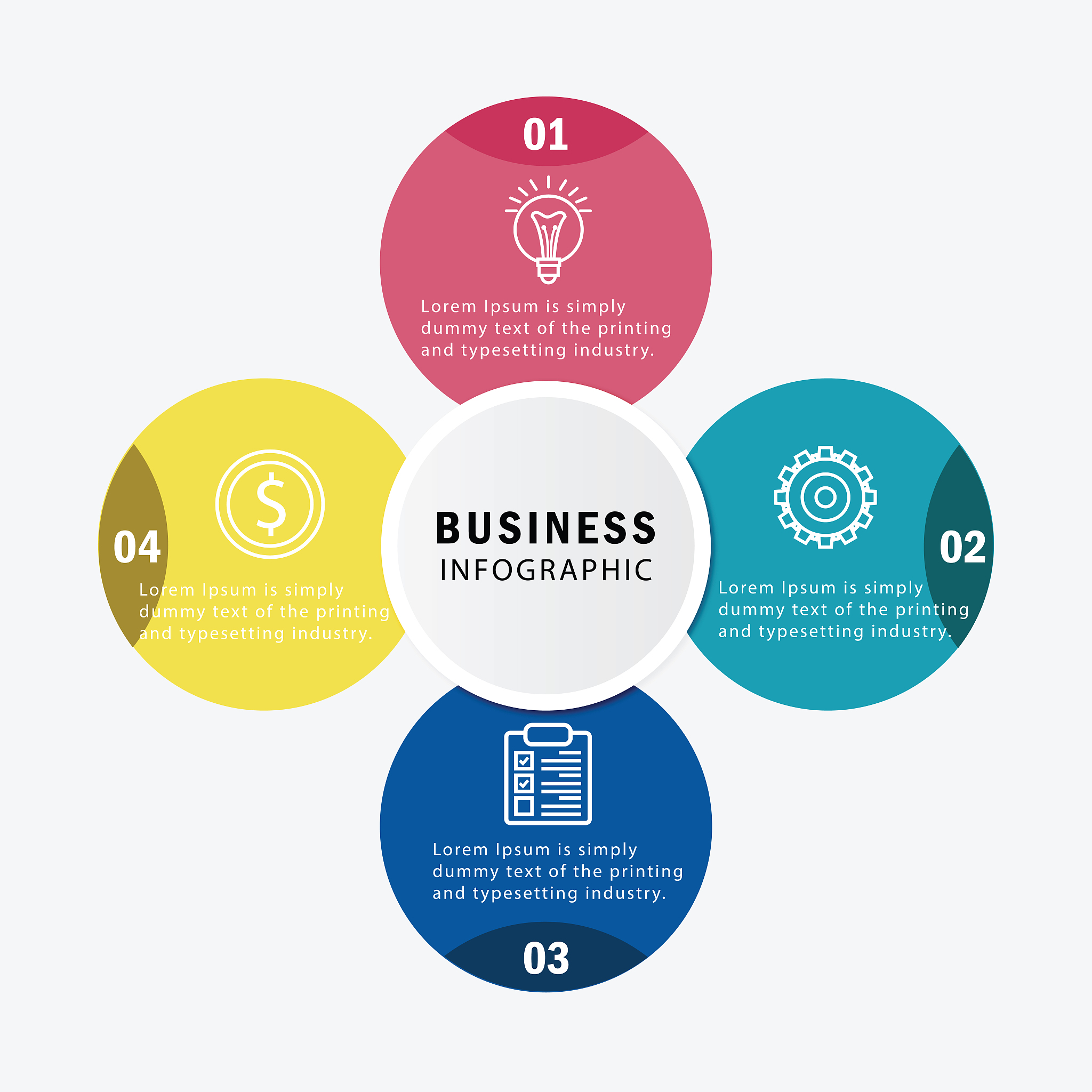 four circles infographic template design