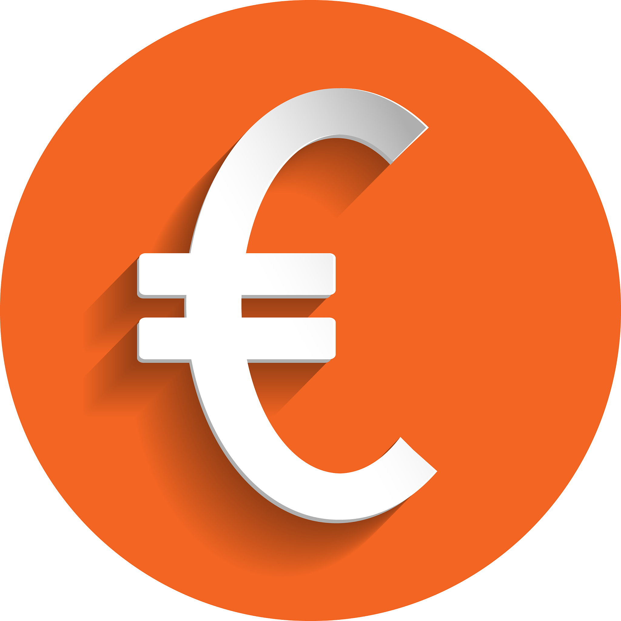 euro icon paper style