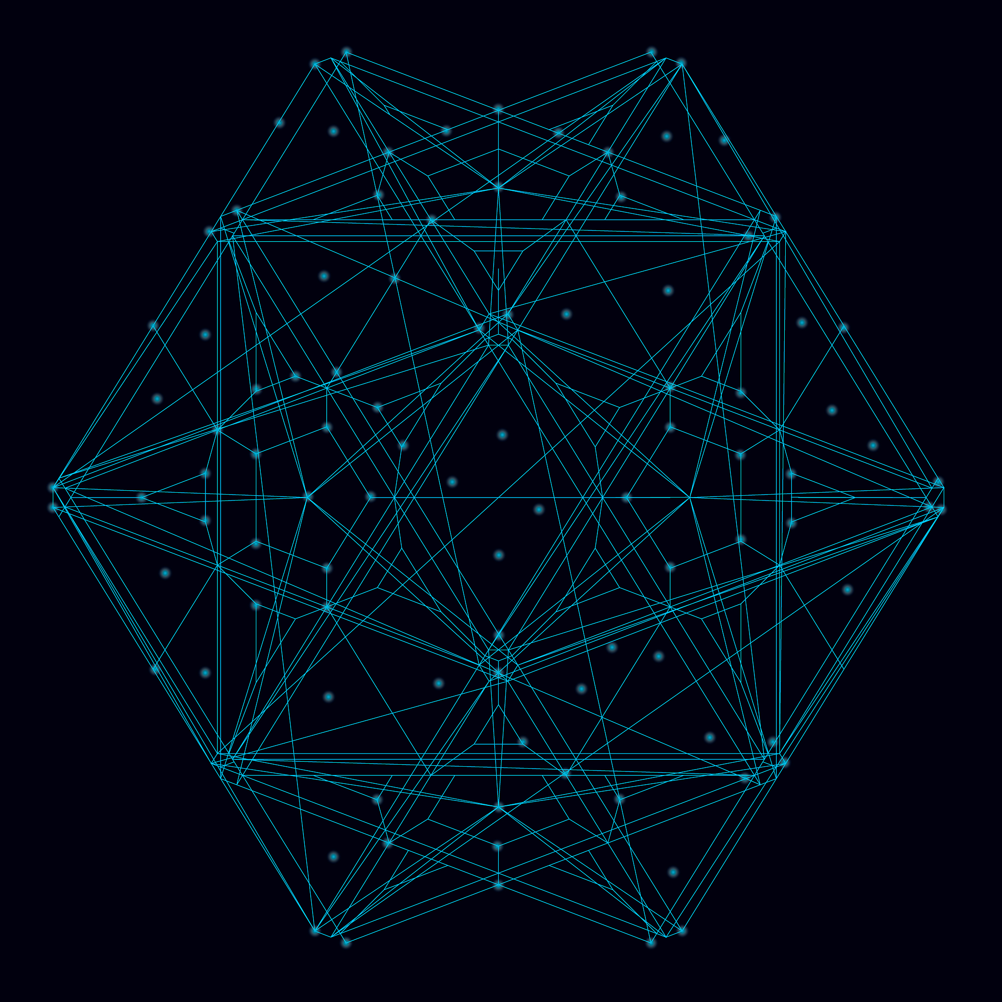 abstract geometric shape of their blue lines on a dark backgroun