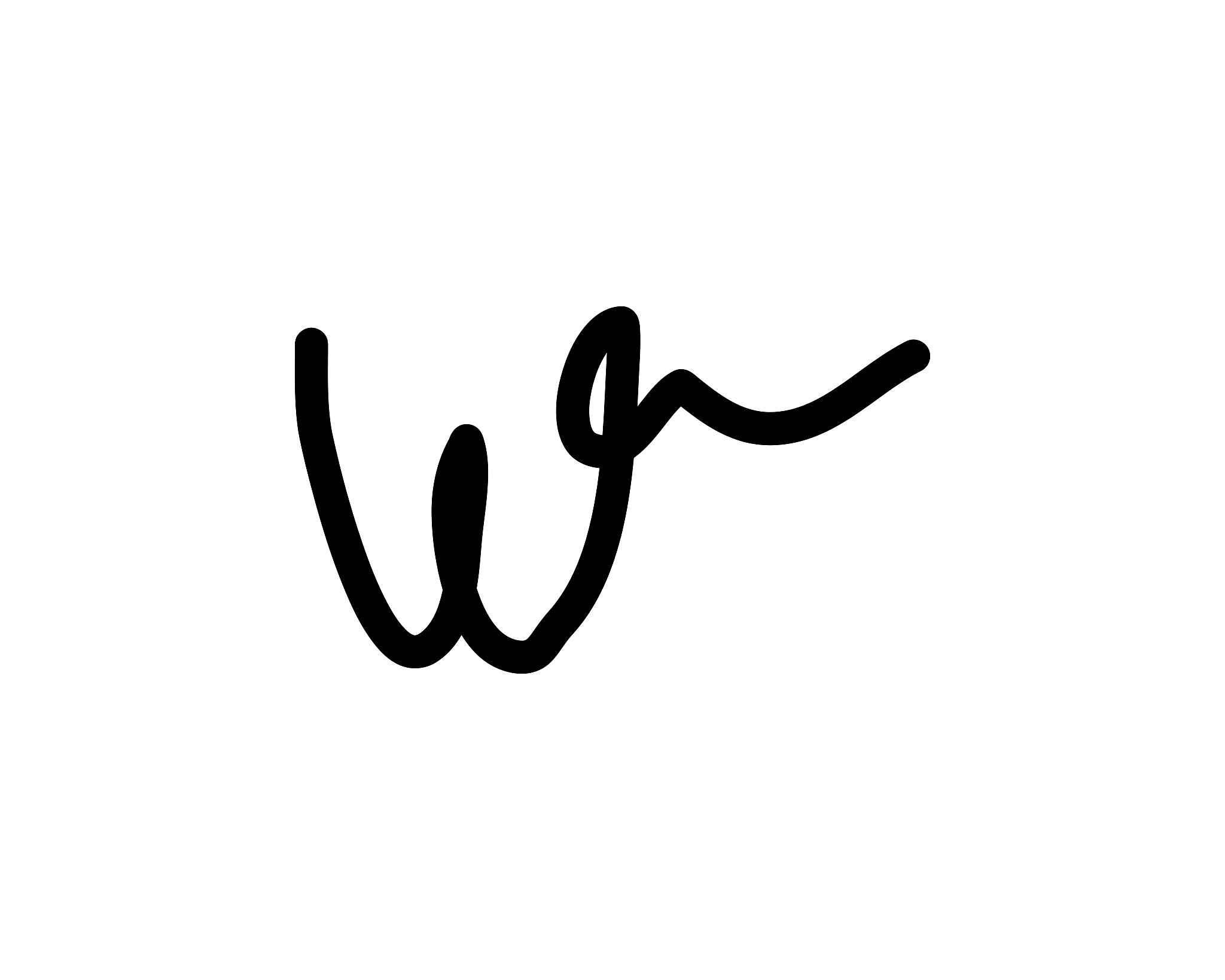 w letter signature logo