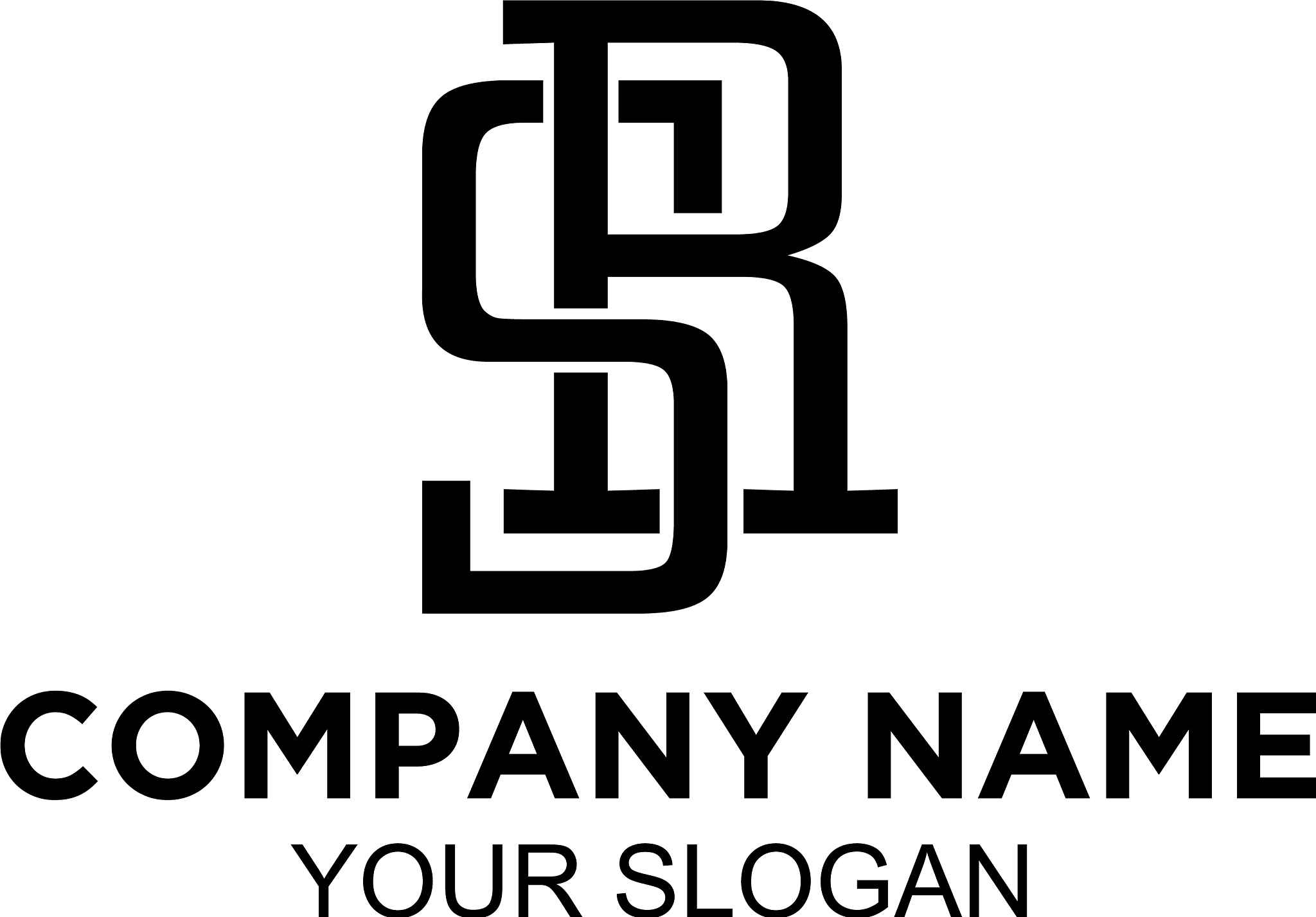 simple sr logo design