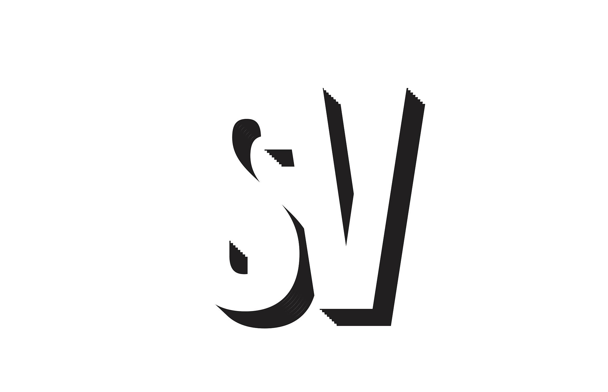 black and white sv s v alphabet letter logo combination icon des