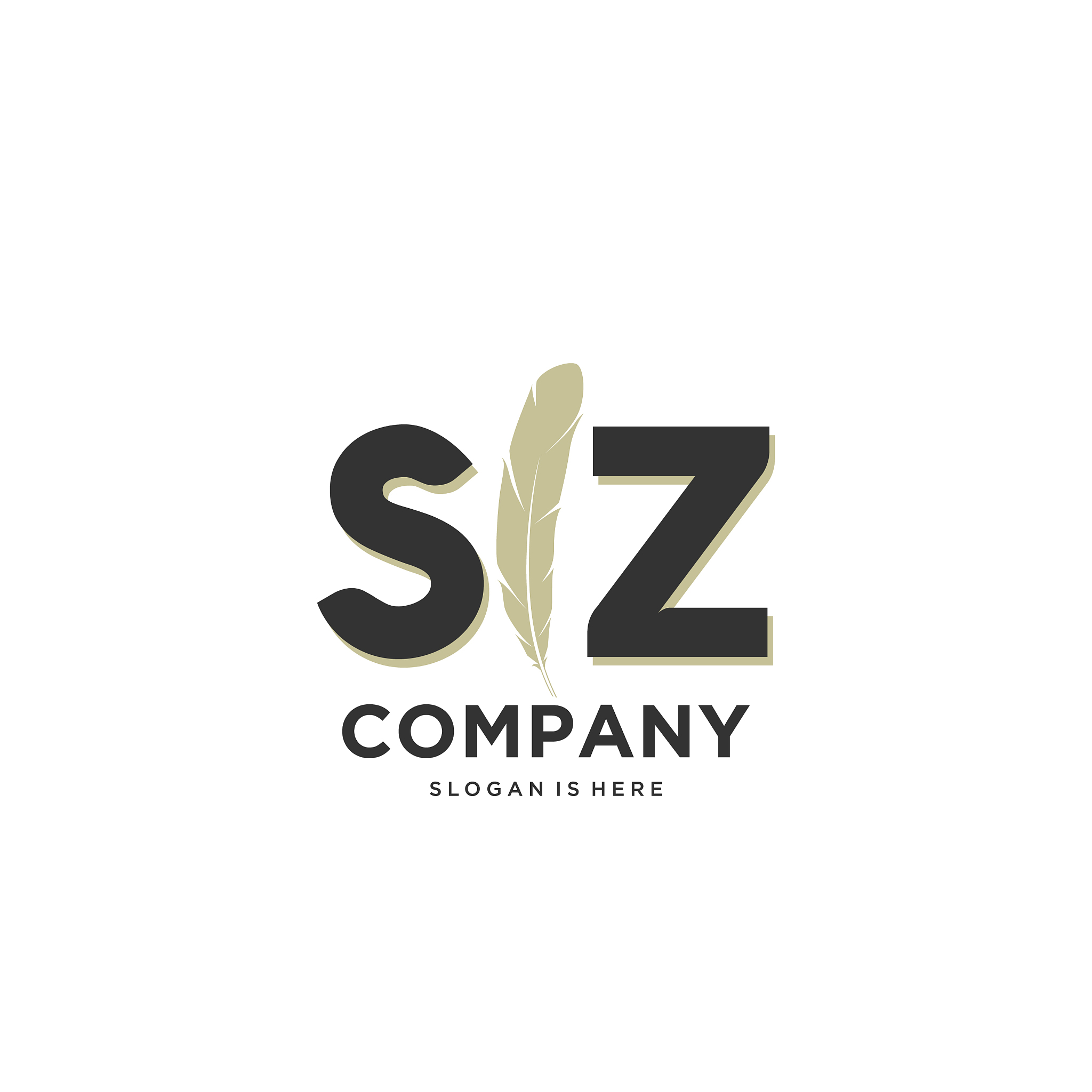 initial sz letter unique attractive creative