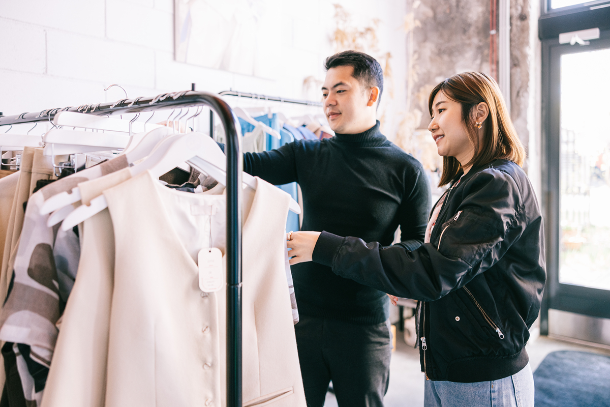 男朋友是服装设计师，穿他设计的衣服好幸福！