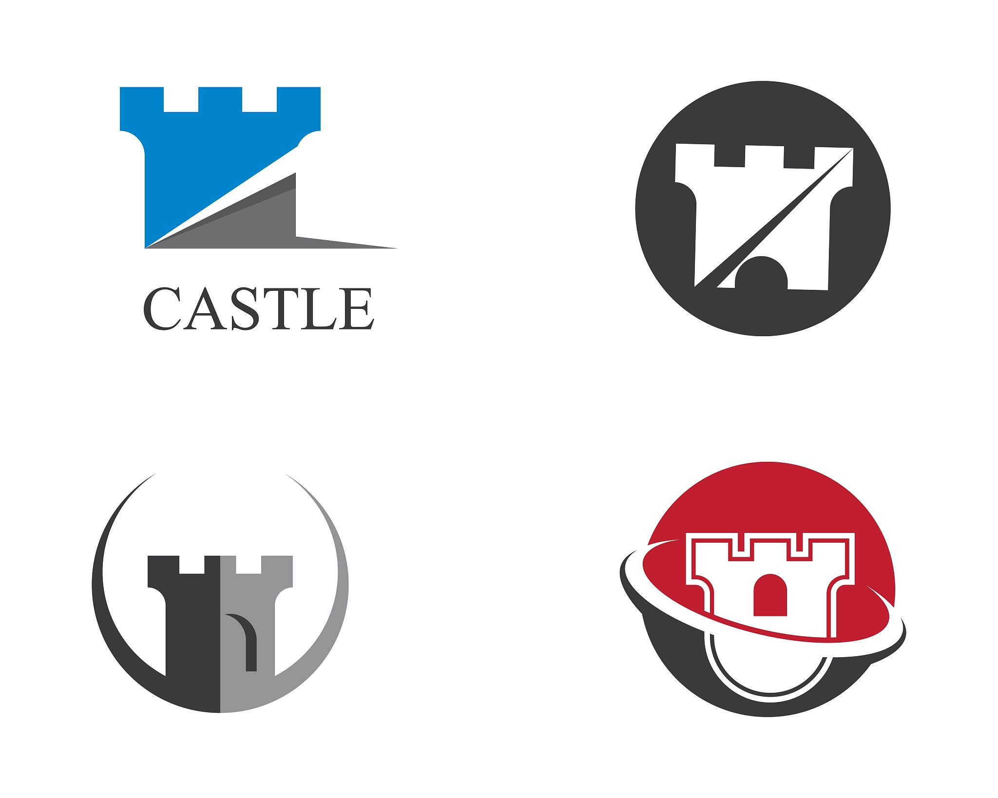 castle symbol vector icon