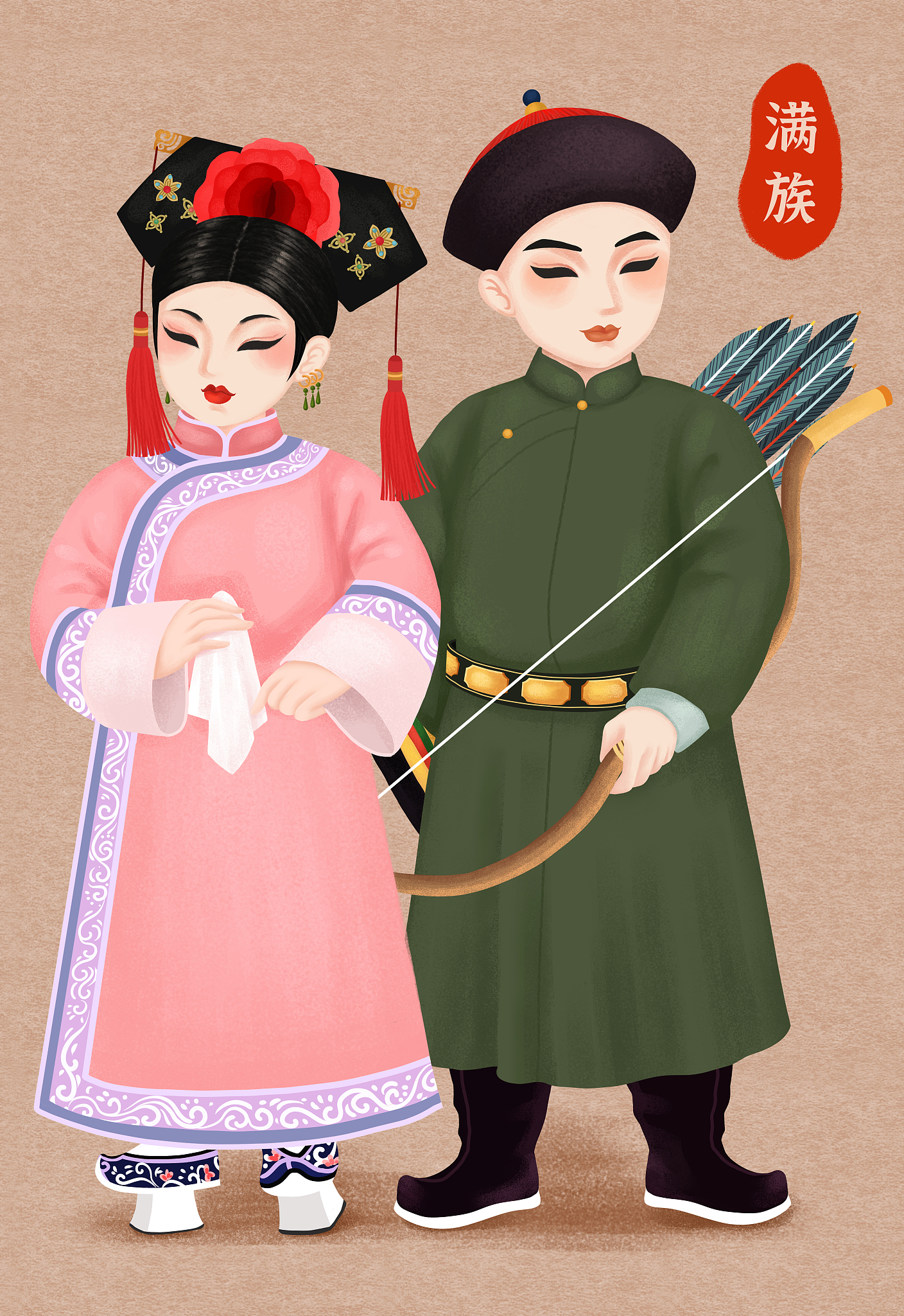 中国五十六个民族之满族