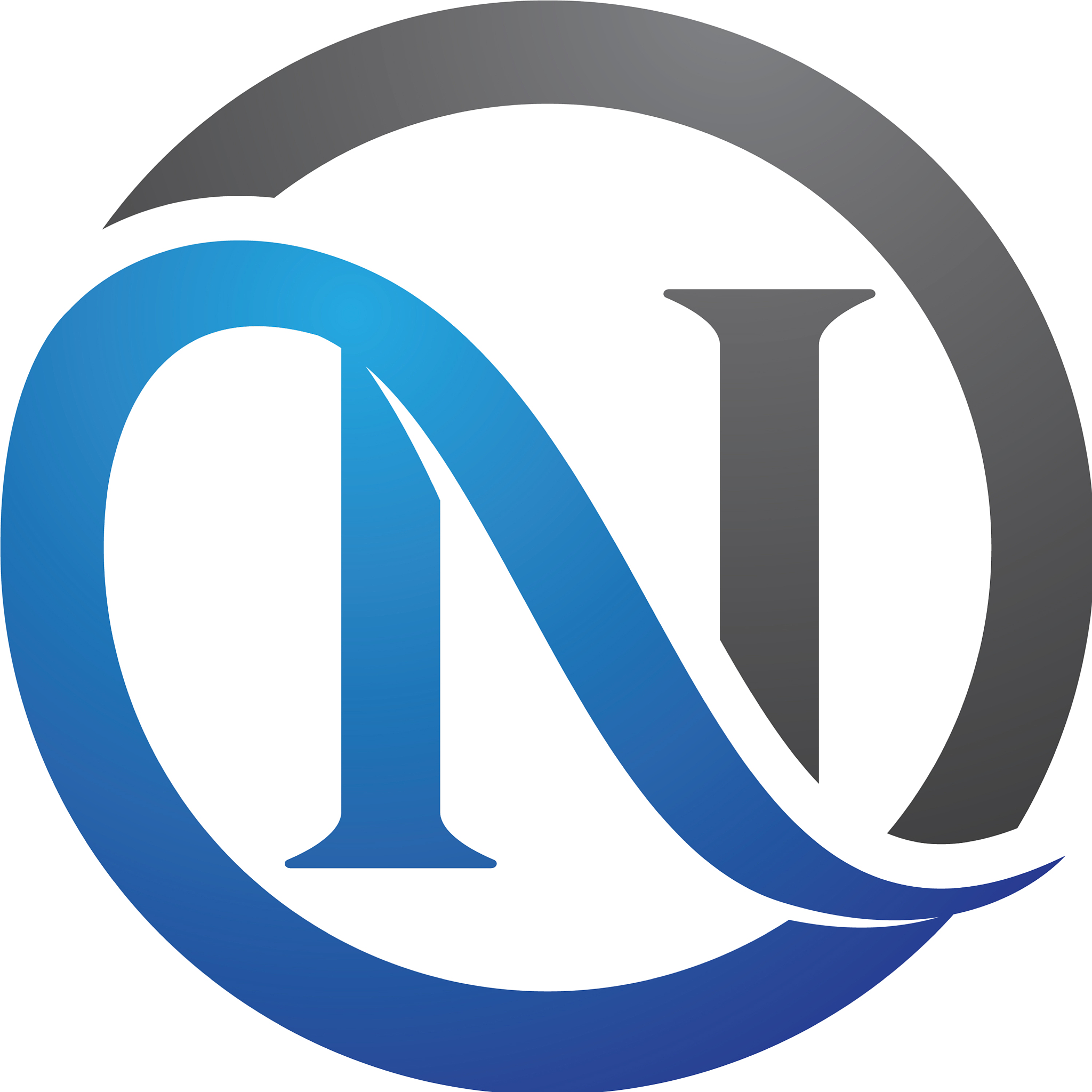 n letter logo template