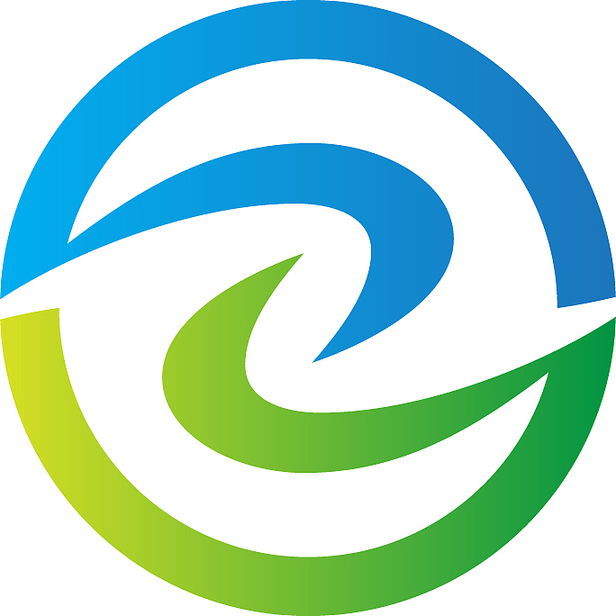 round circle eco abstract logo