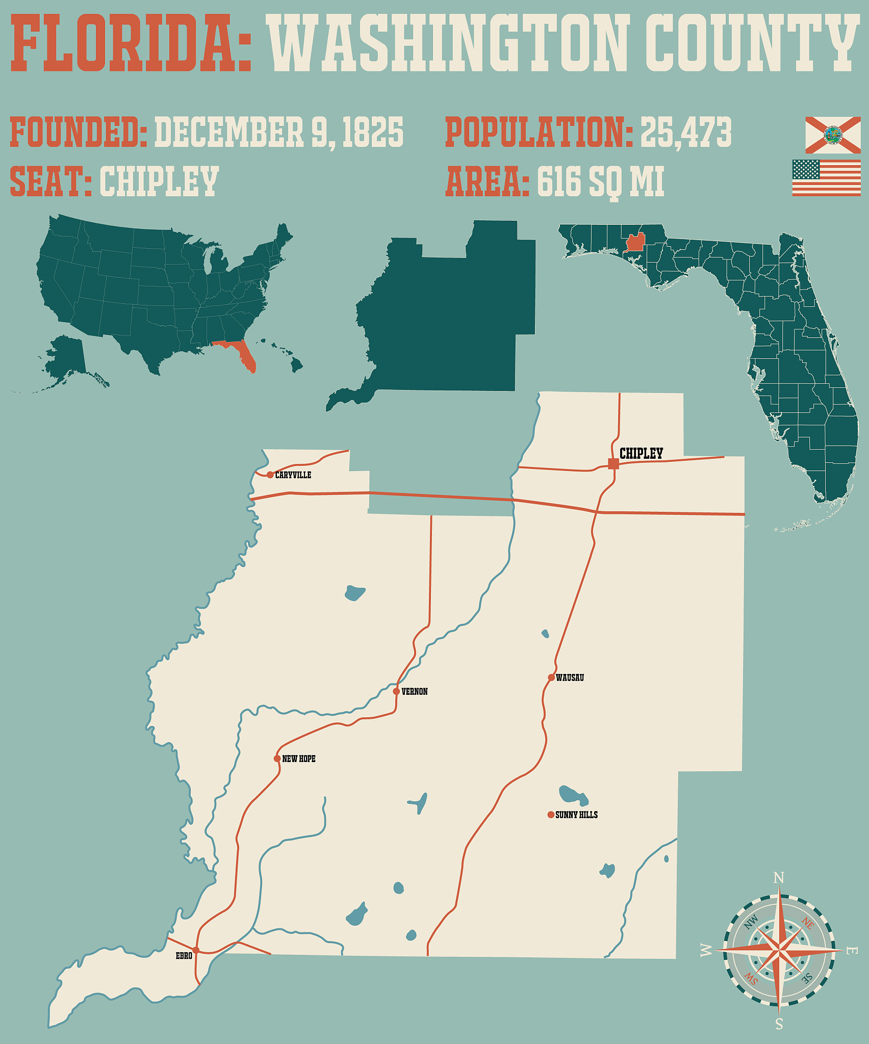 map of washington county in florida