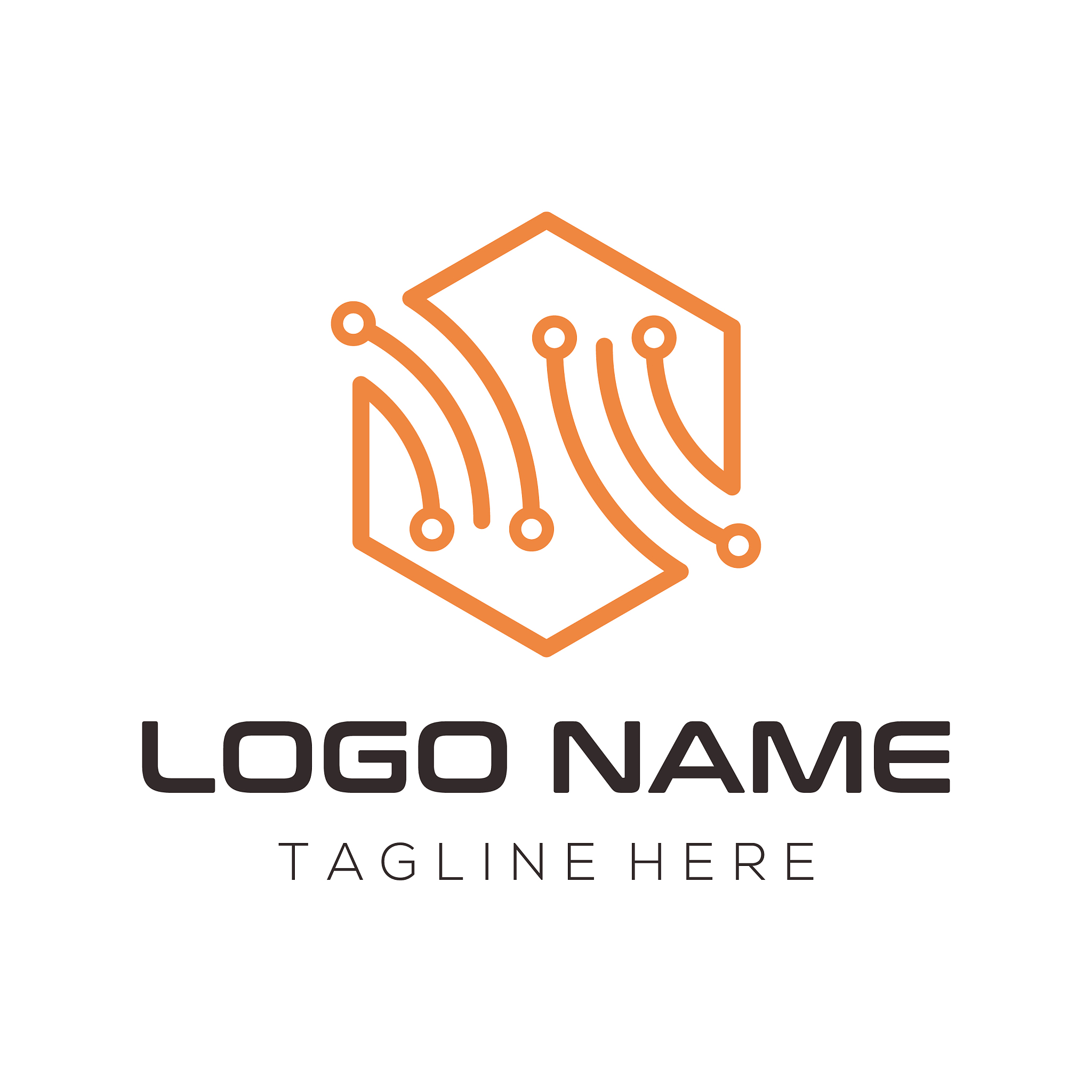computer and technology logo and icon design