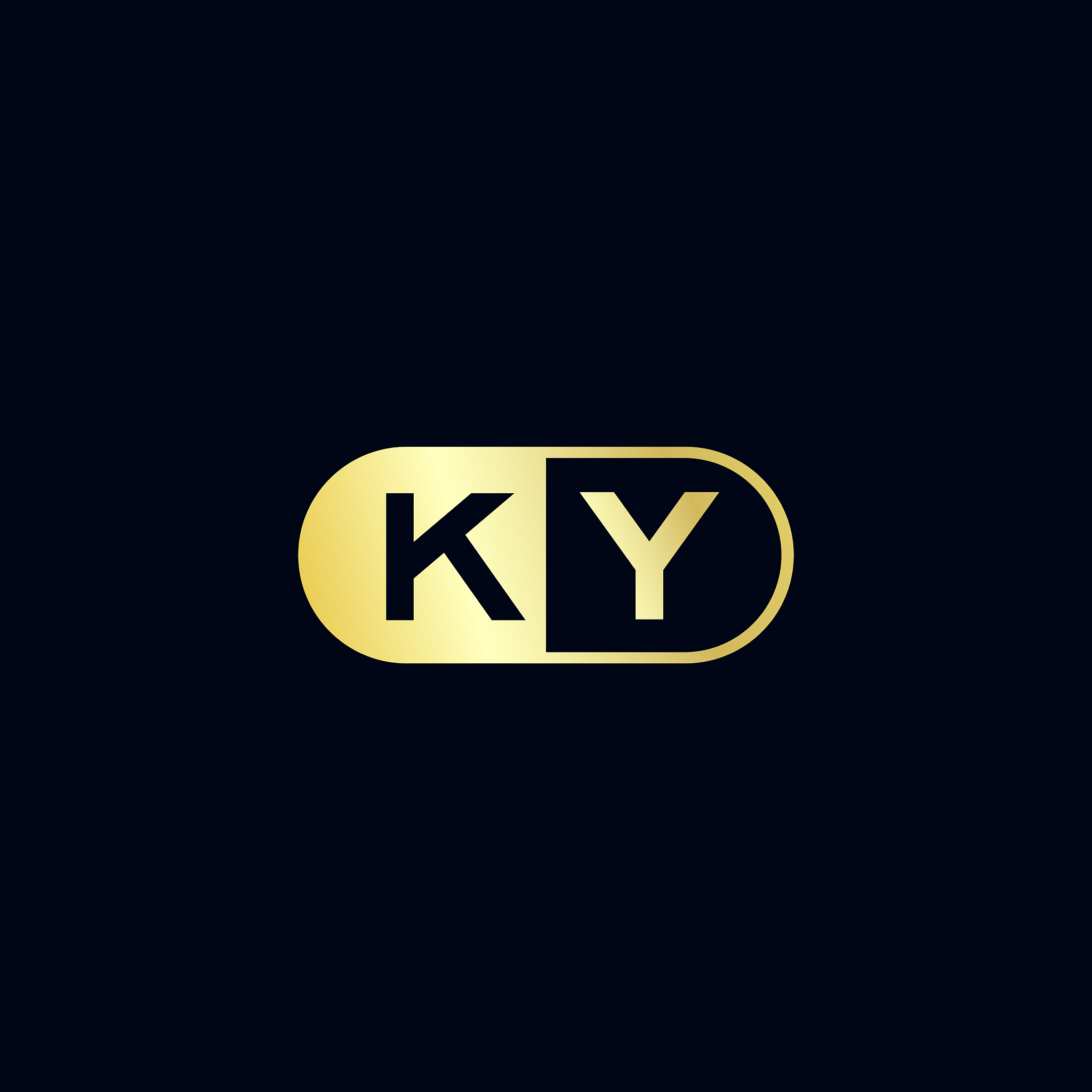 initial letter ky logo template design