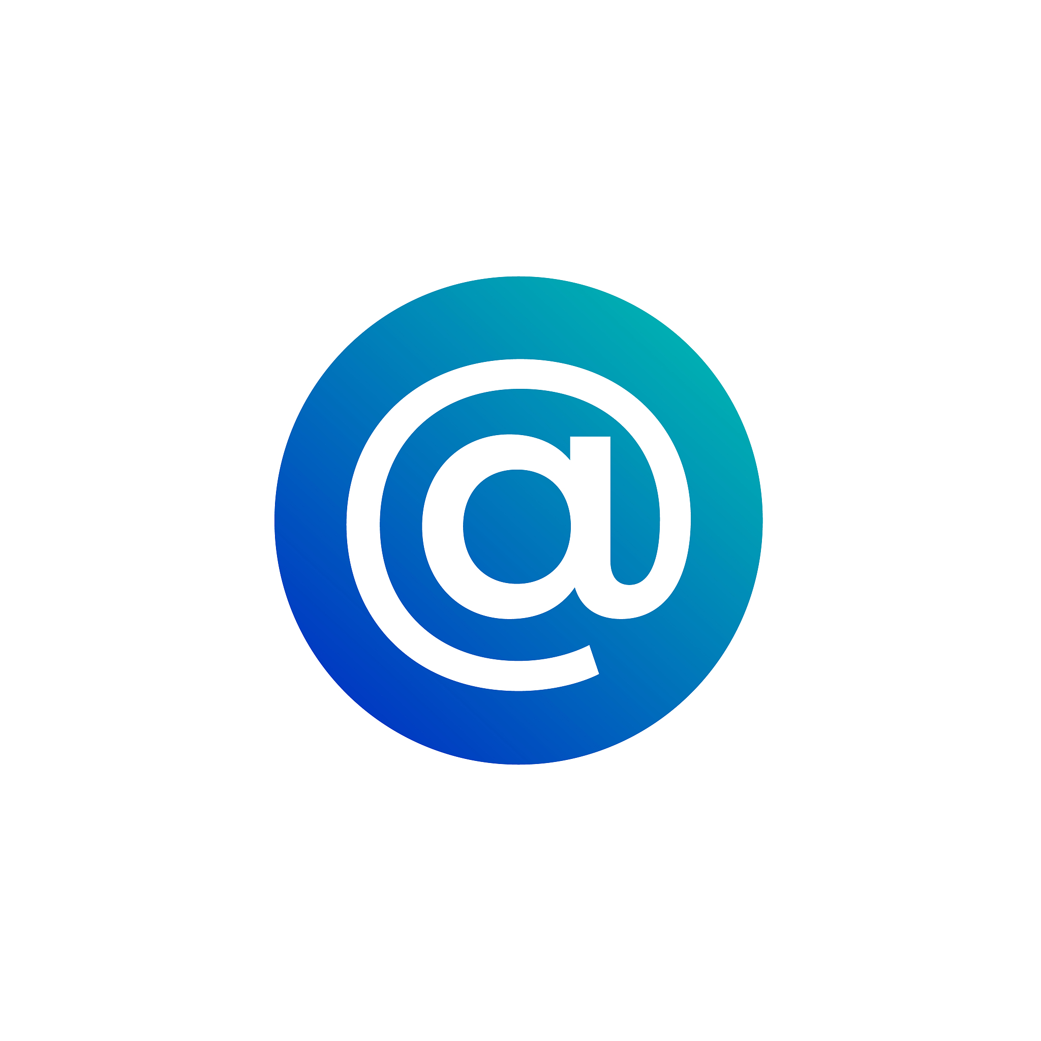 email symbol, commercial at symbol. stock vector illustration is