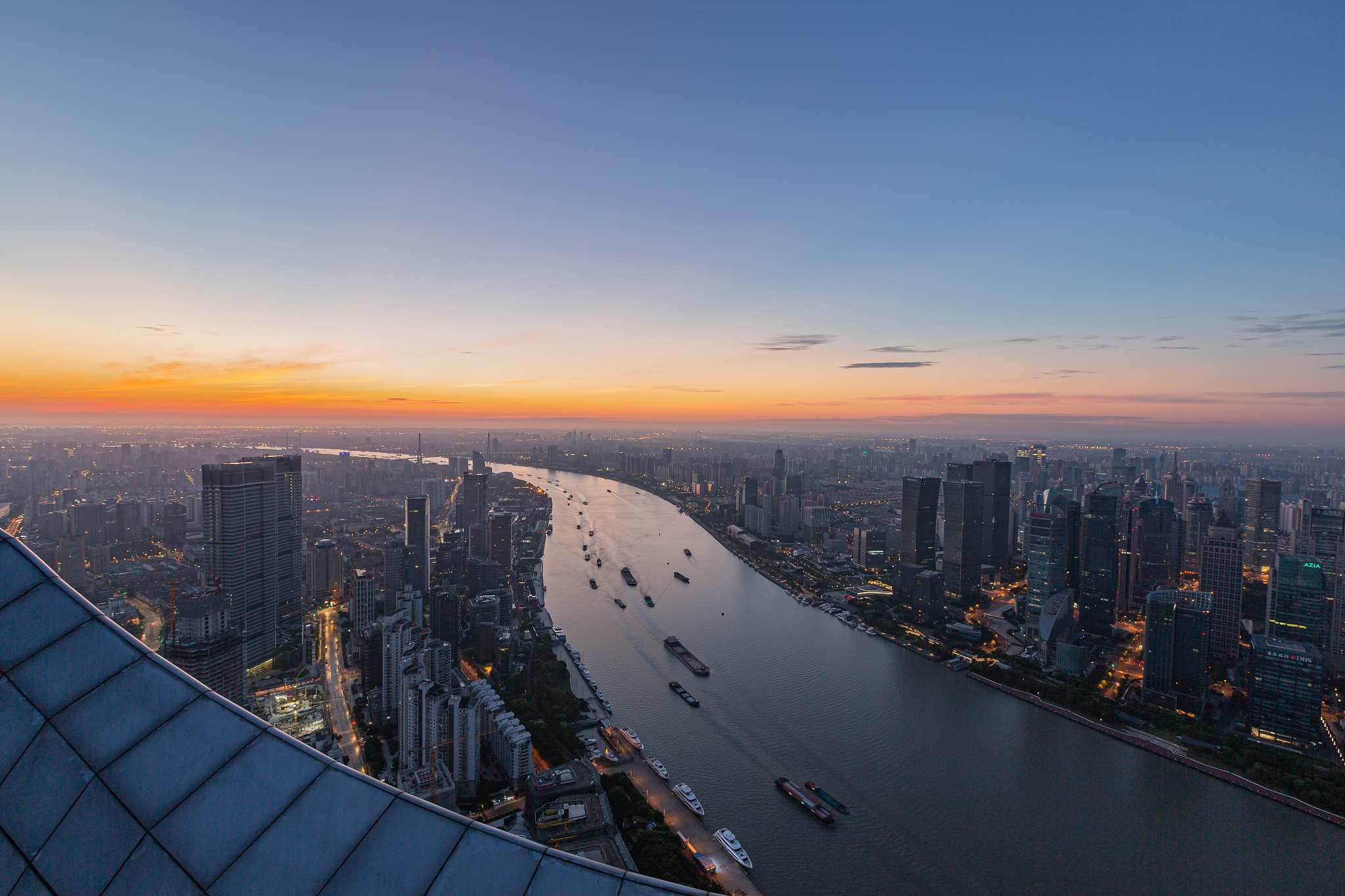 中国上海城市建筑风光