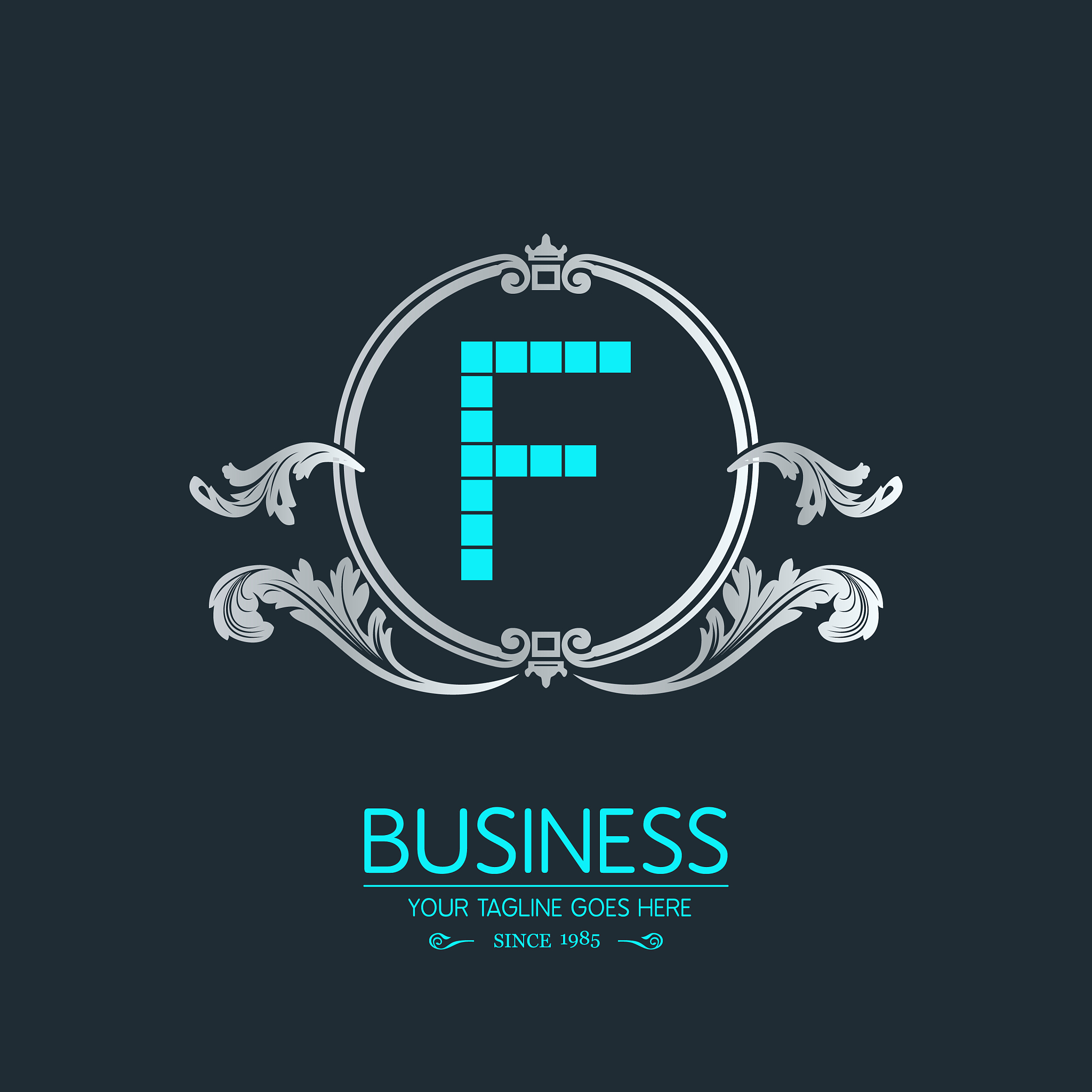 alphabetic logo design with elegent design and