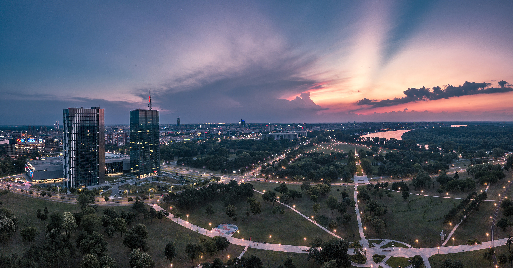 belgrade city lights