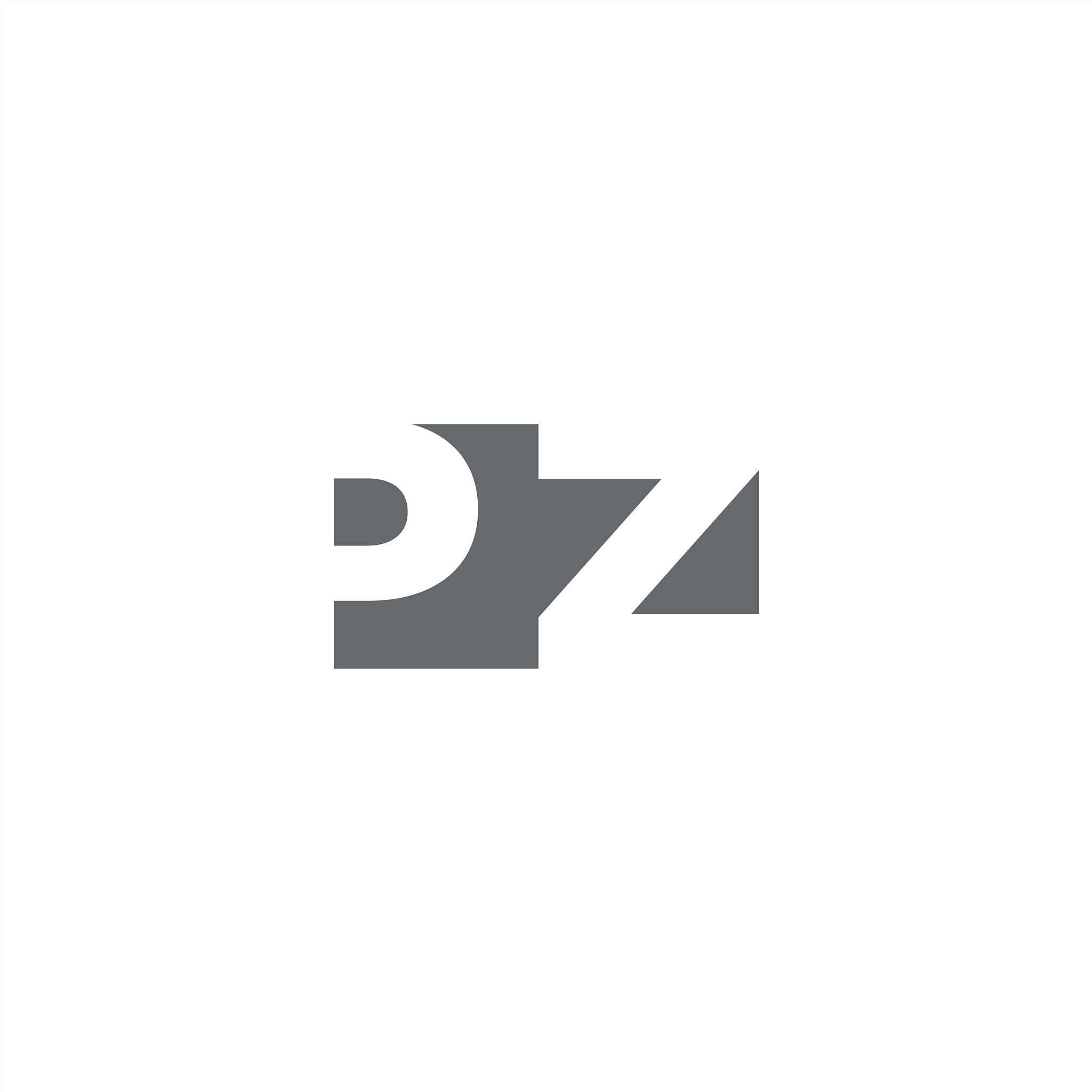 pz logo monogram with negative space style design