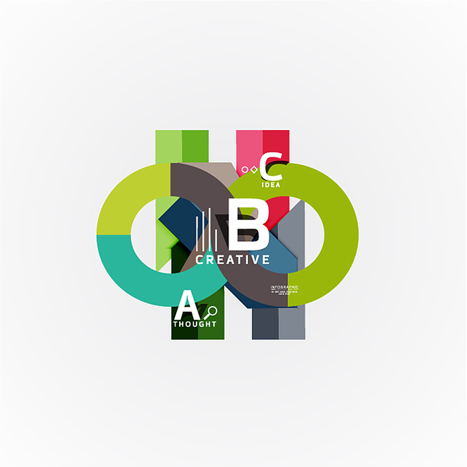abstract geometric option infographic banners a b