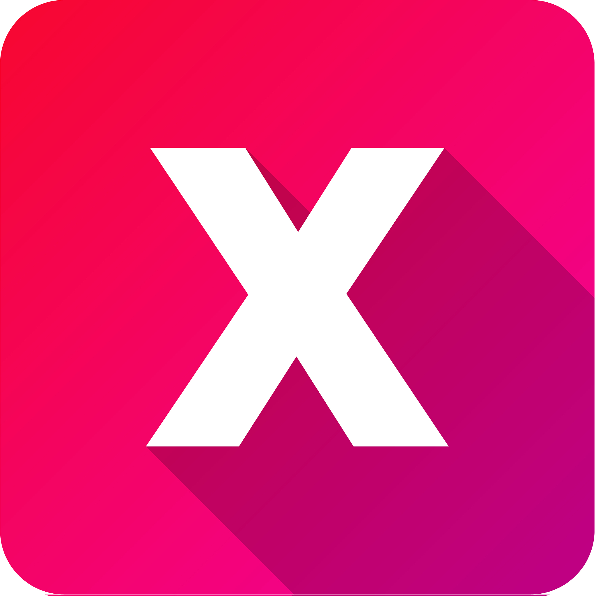 x modern gradation shadow letter logo icon design