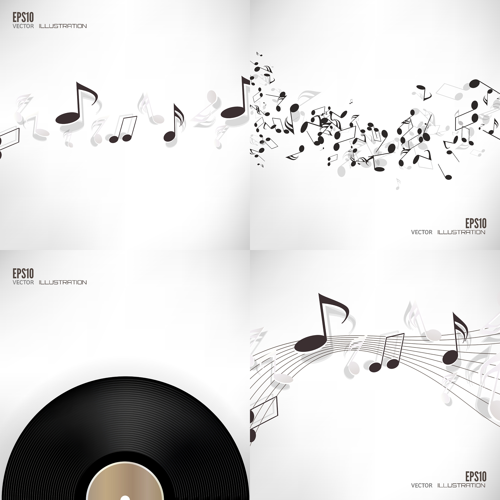 abstract musical background with notes music