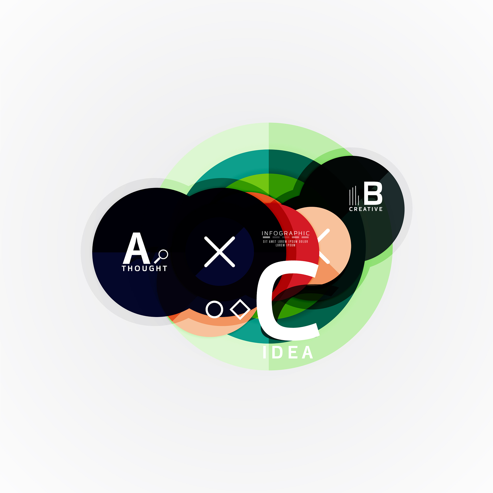 infographic options banner paper style