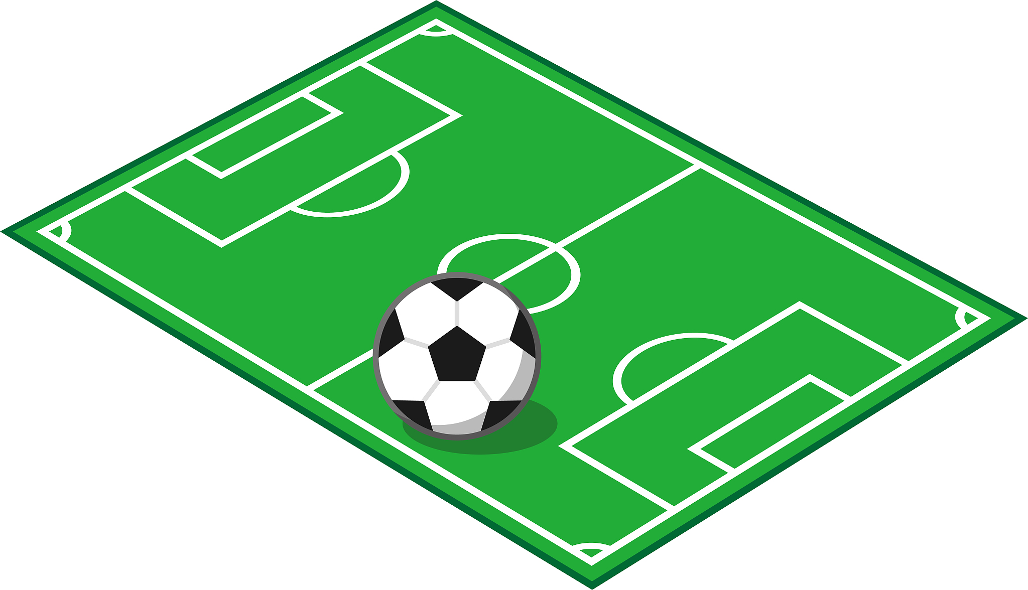 soccer ball and soccer field