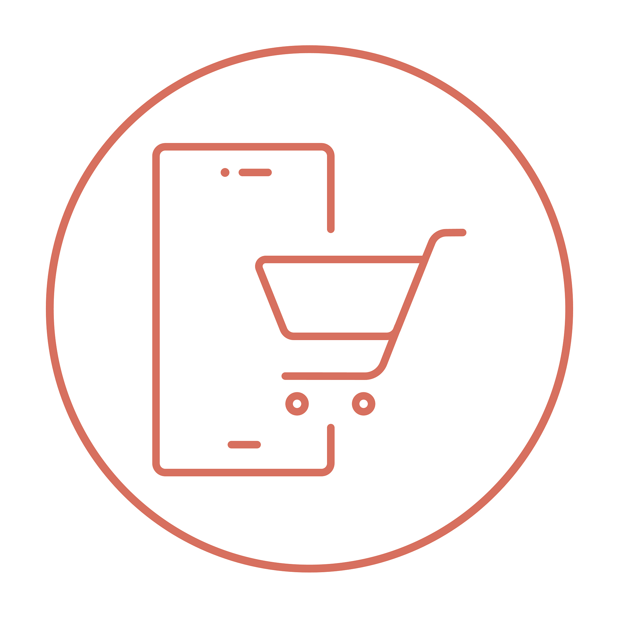 online shopping line icon
