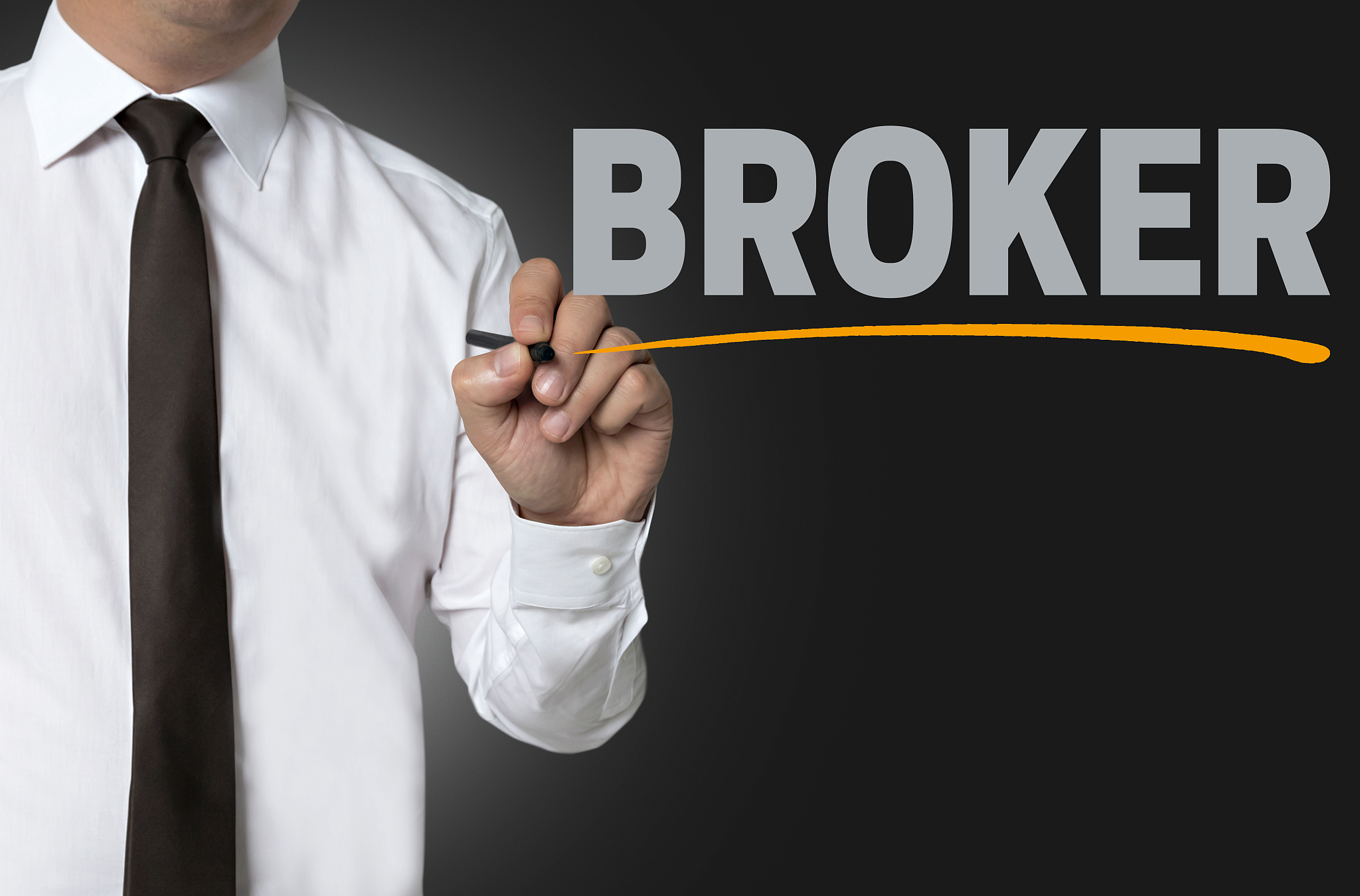 broker is written by businessman background