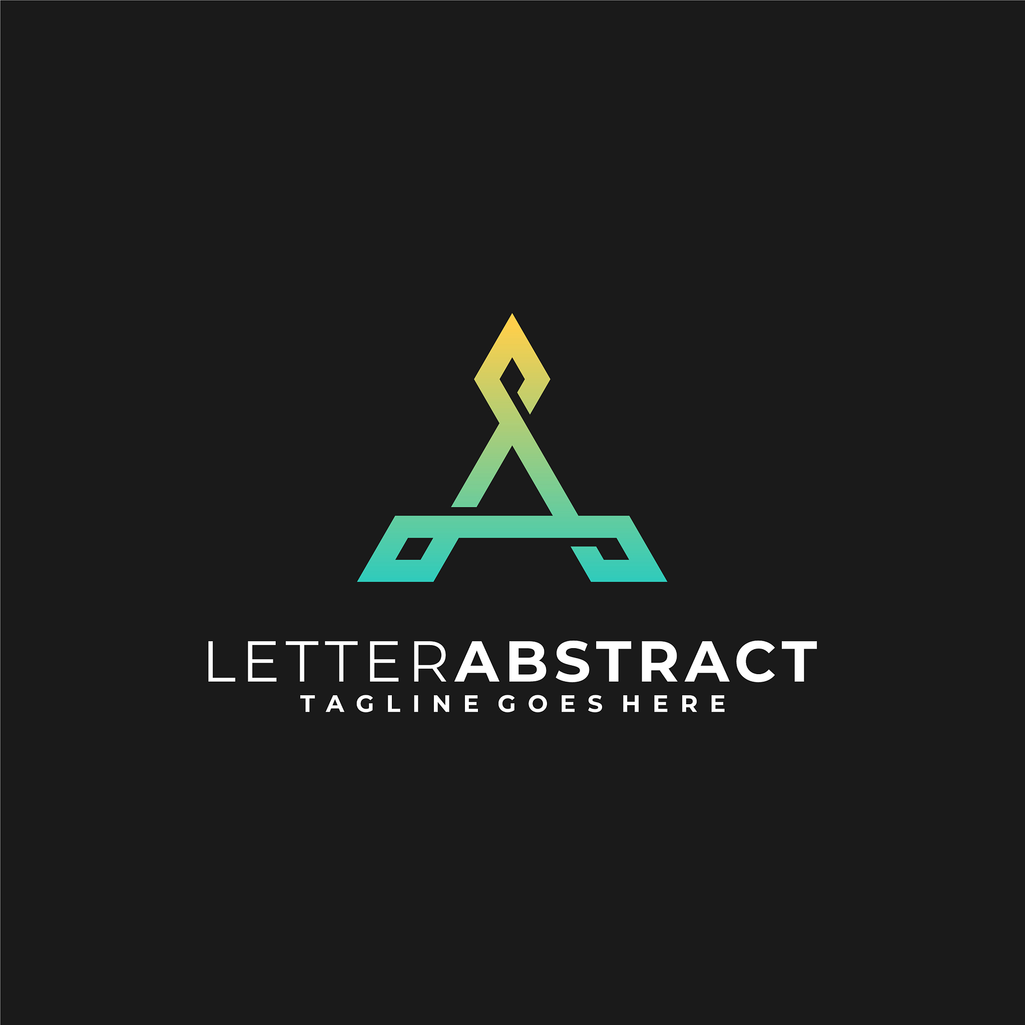 letter a colorful design template