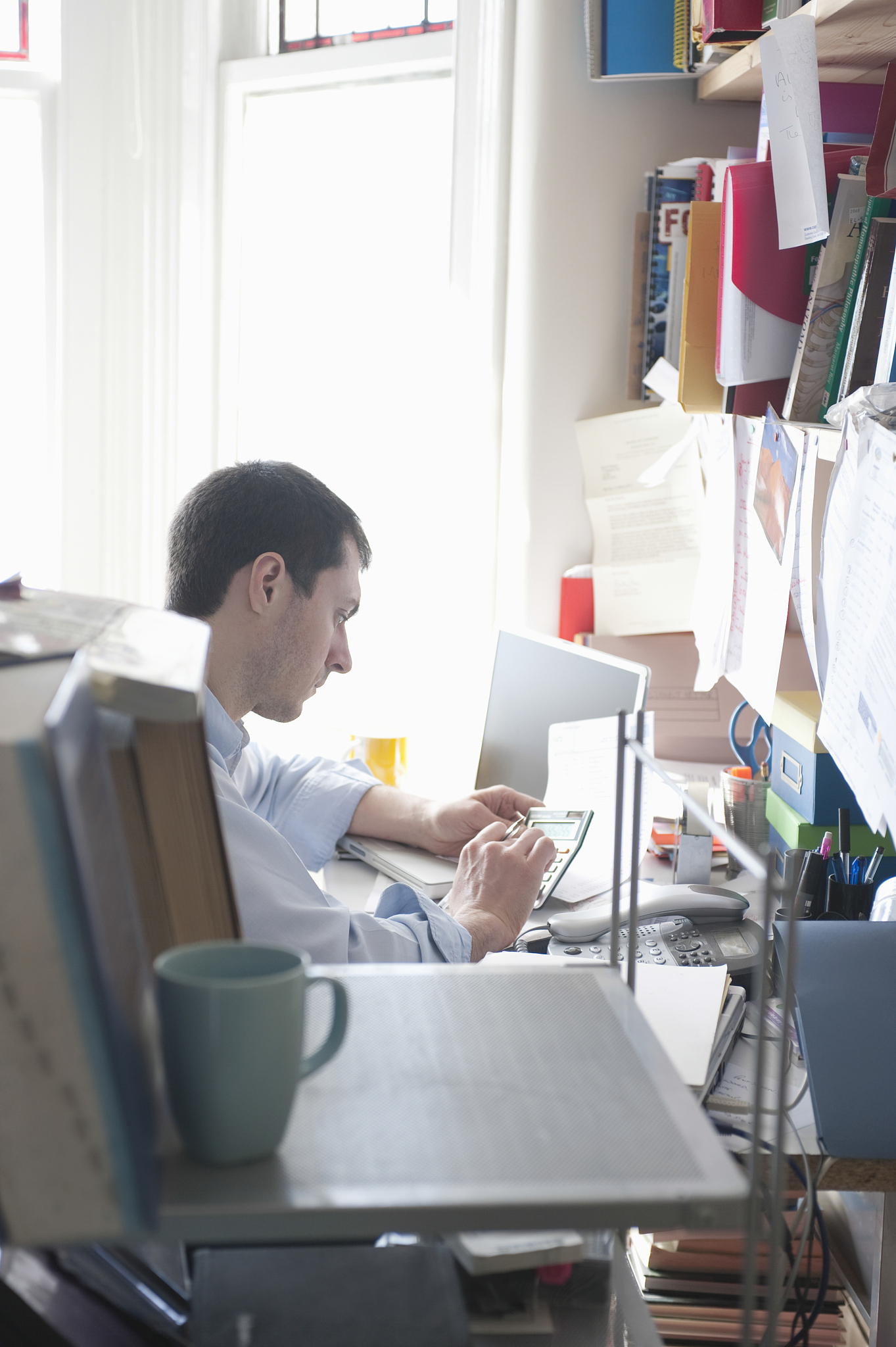 businessman working at desk