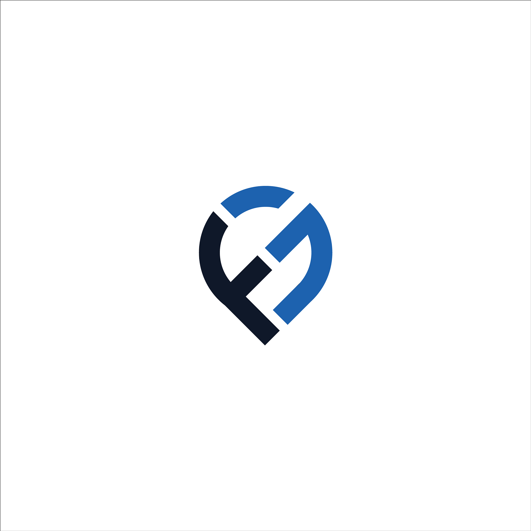 initial letter fg or gf logo design template