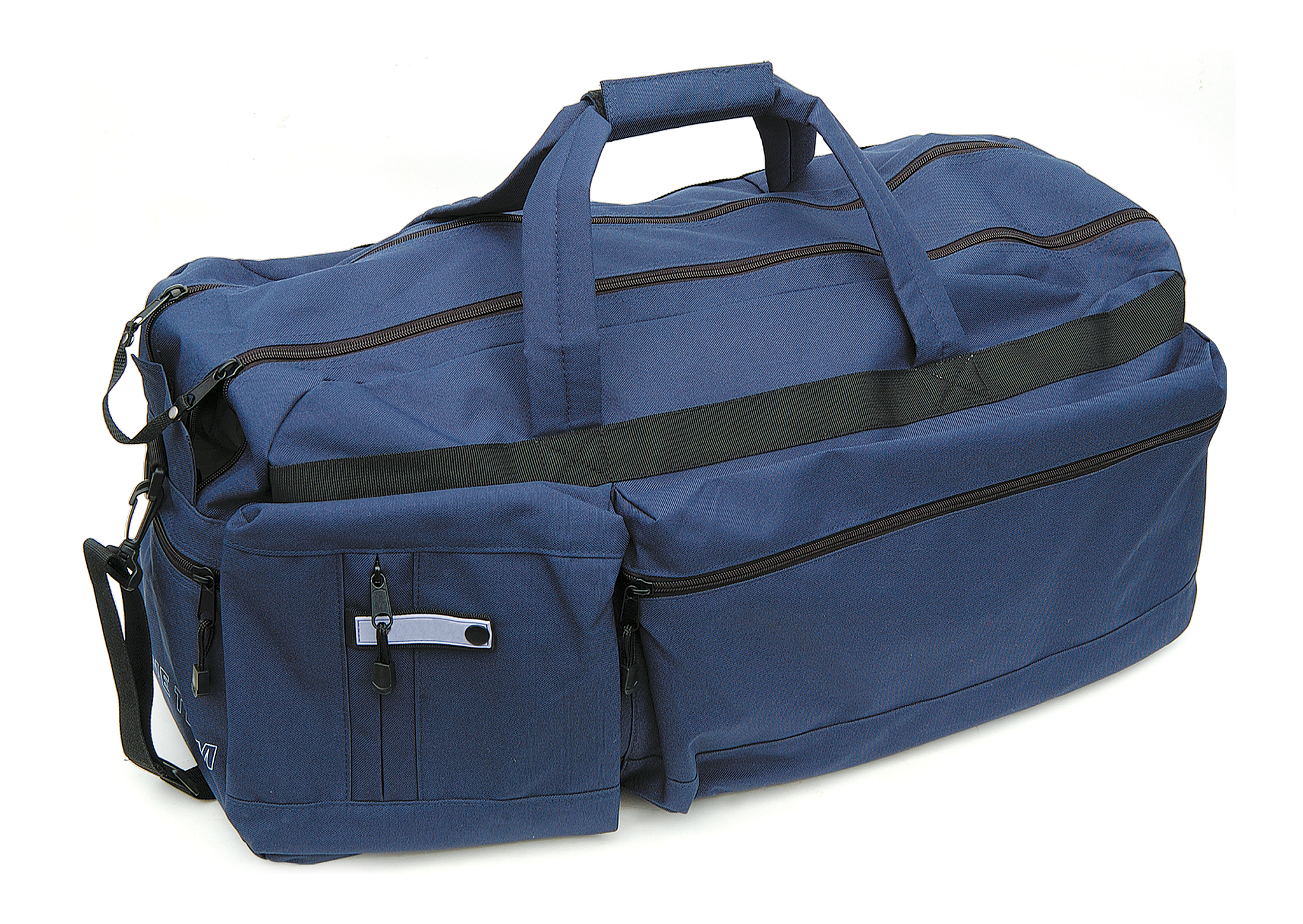 a blue bag on white background.