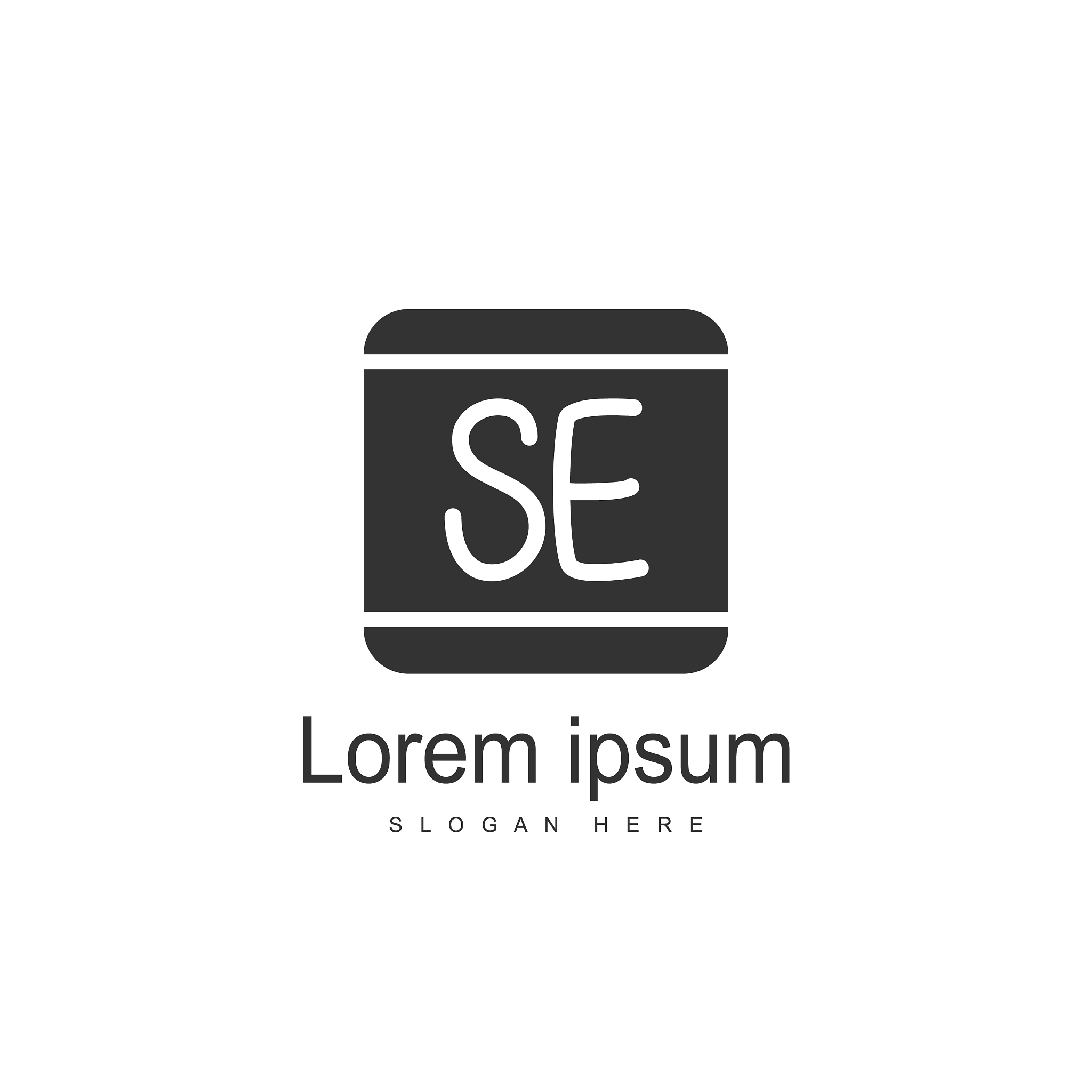 se letter logo design initial se logo template