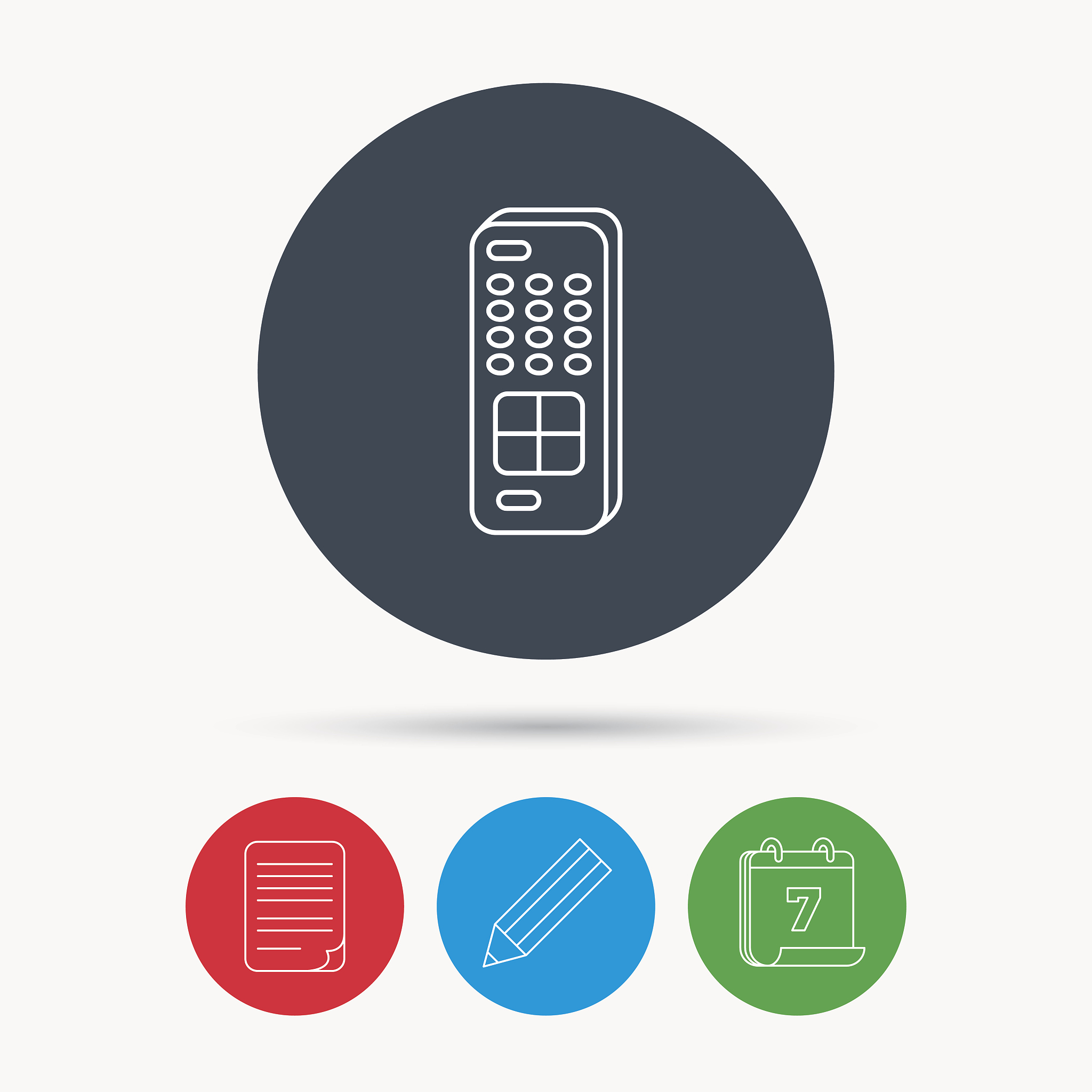 remote control icon. tv  channels sign.