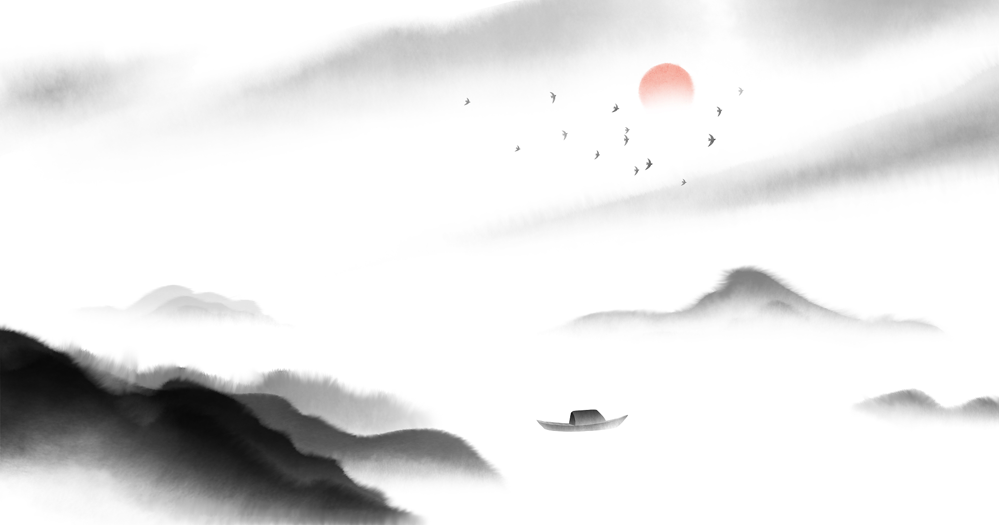 茶室的背景画用什么？