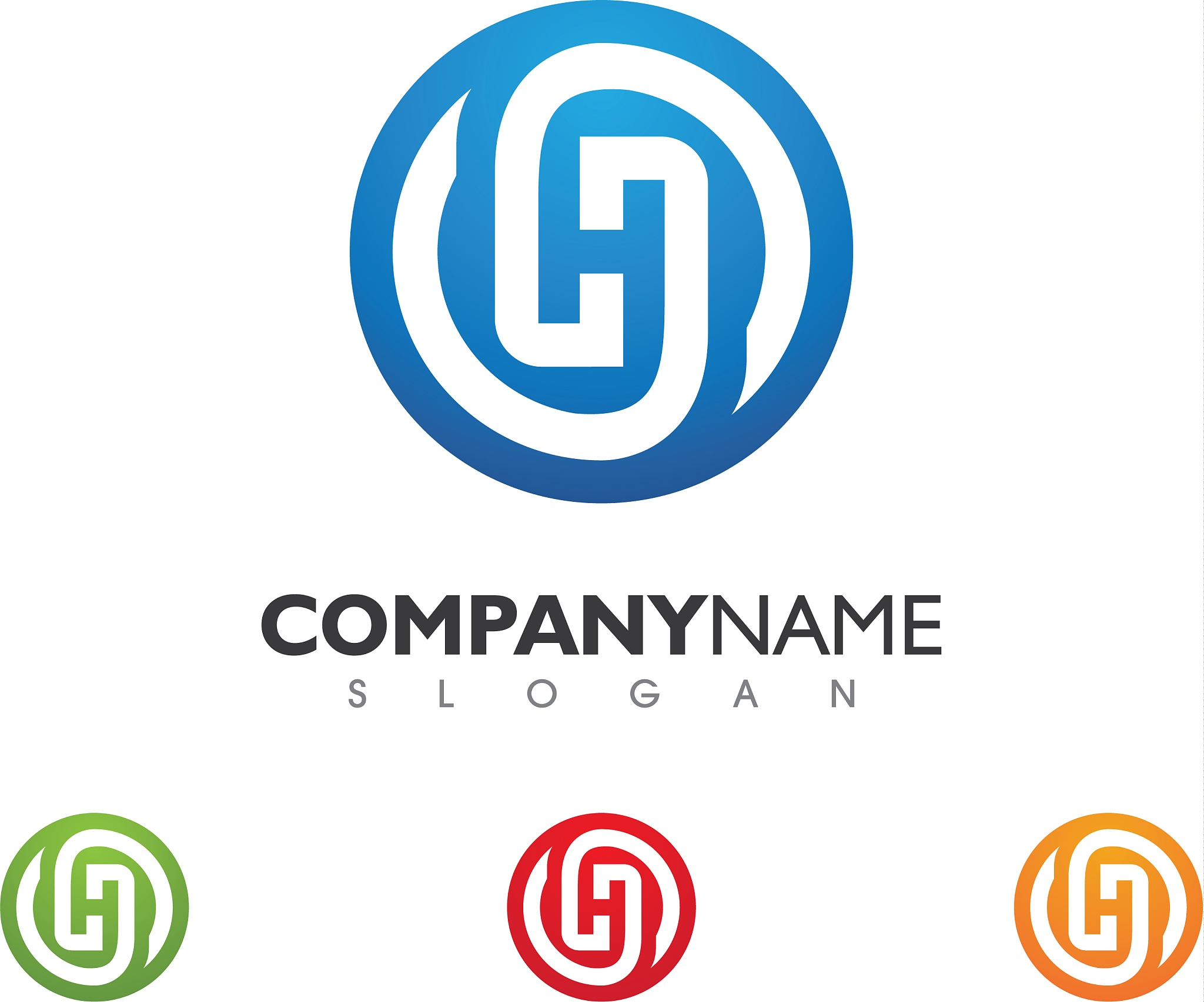 h letter logo template design