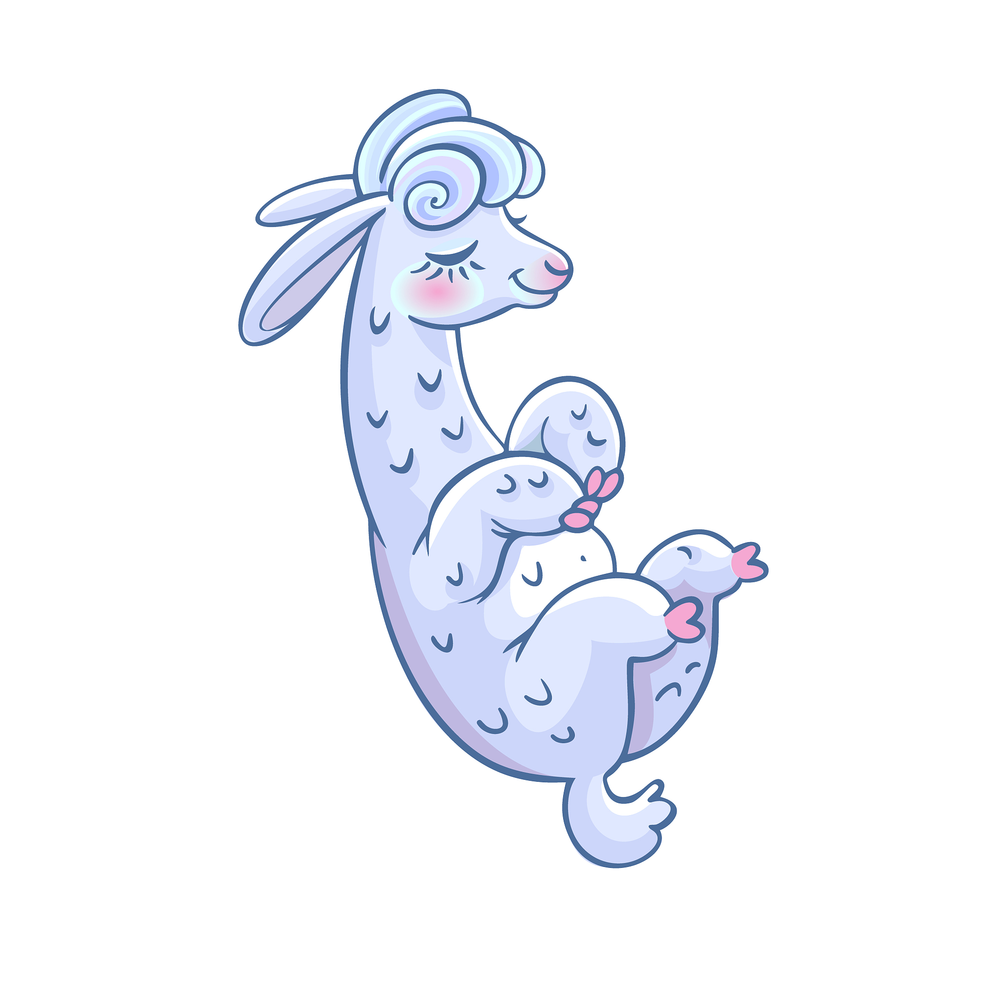llama cartoon alpaca. llama animal vector isolated illustration.
