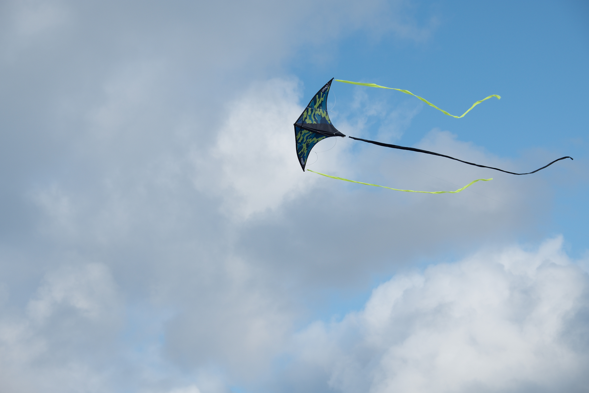 kite flying against the blue sky