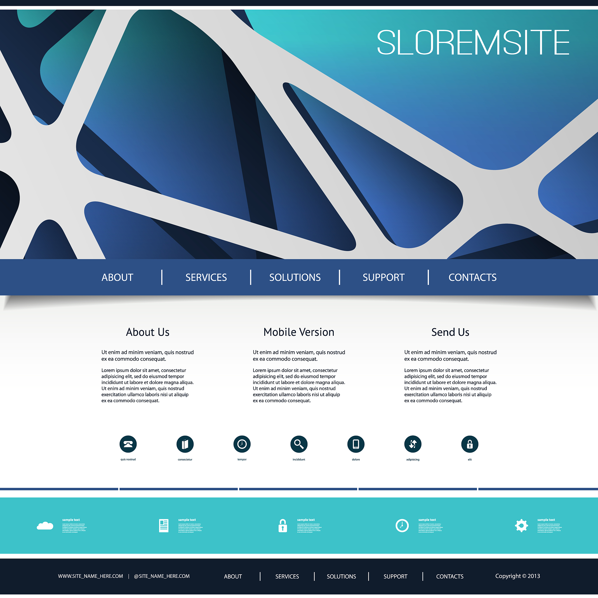 one page website template