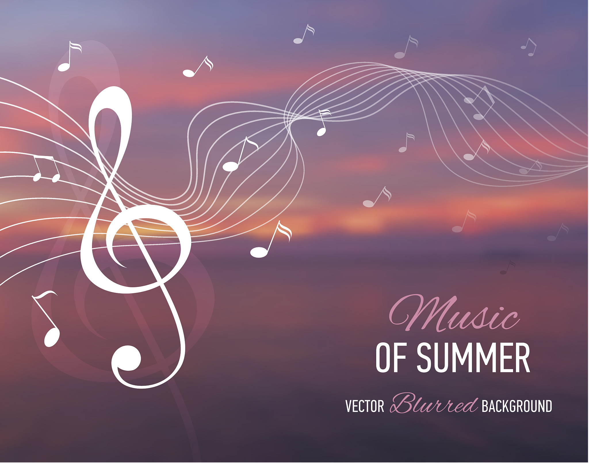music banner with blurred background