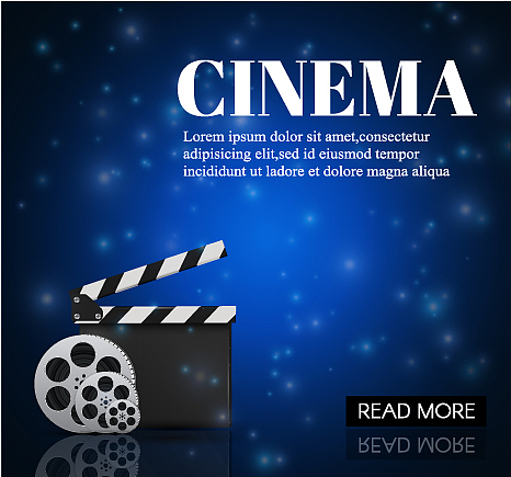 cinema background with movieblue background with