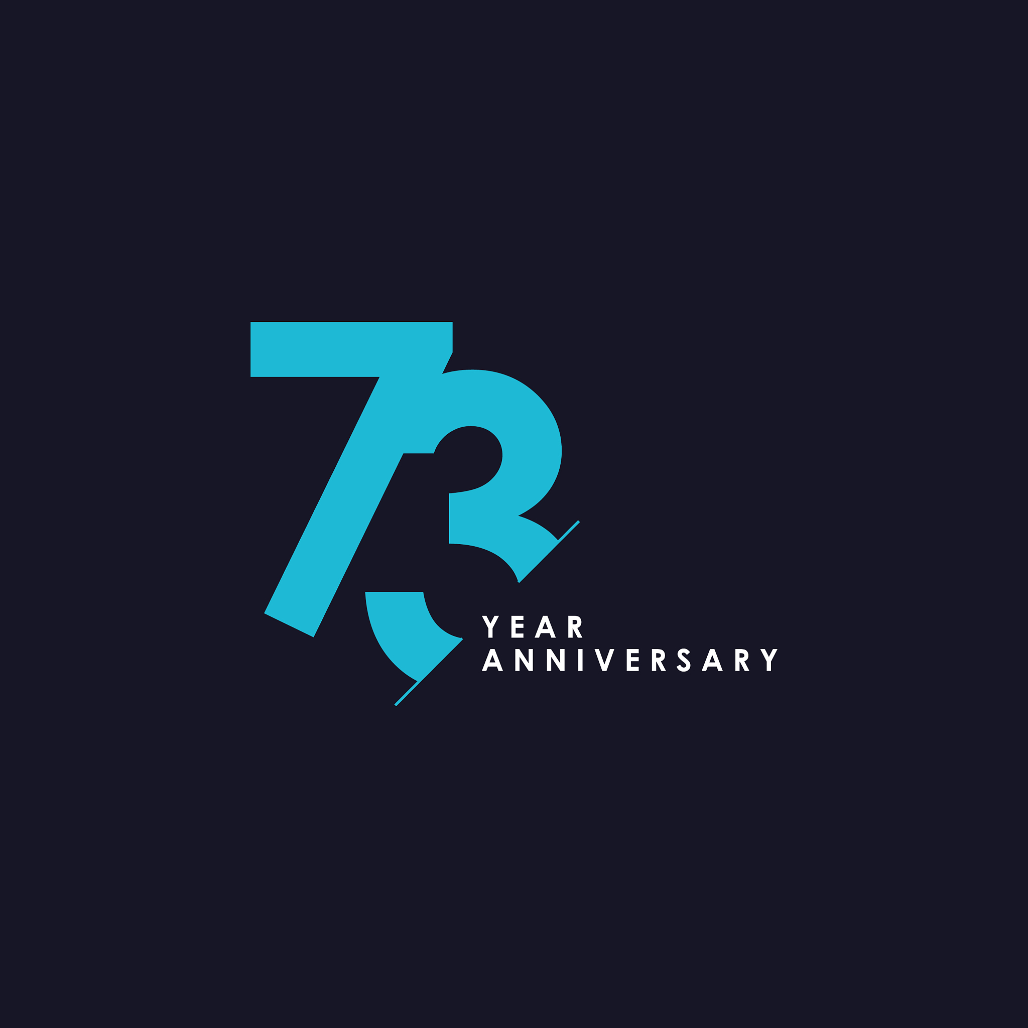 73 years anniversary template design