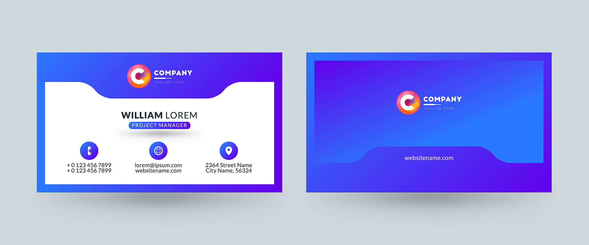 double sided business card template layout