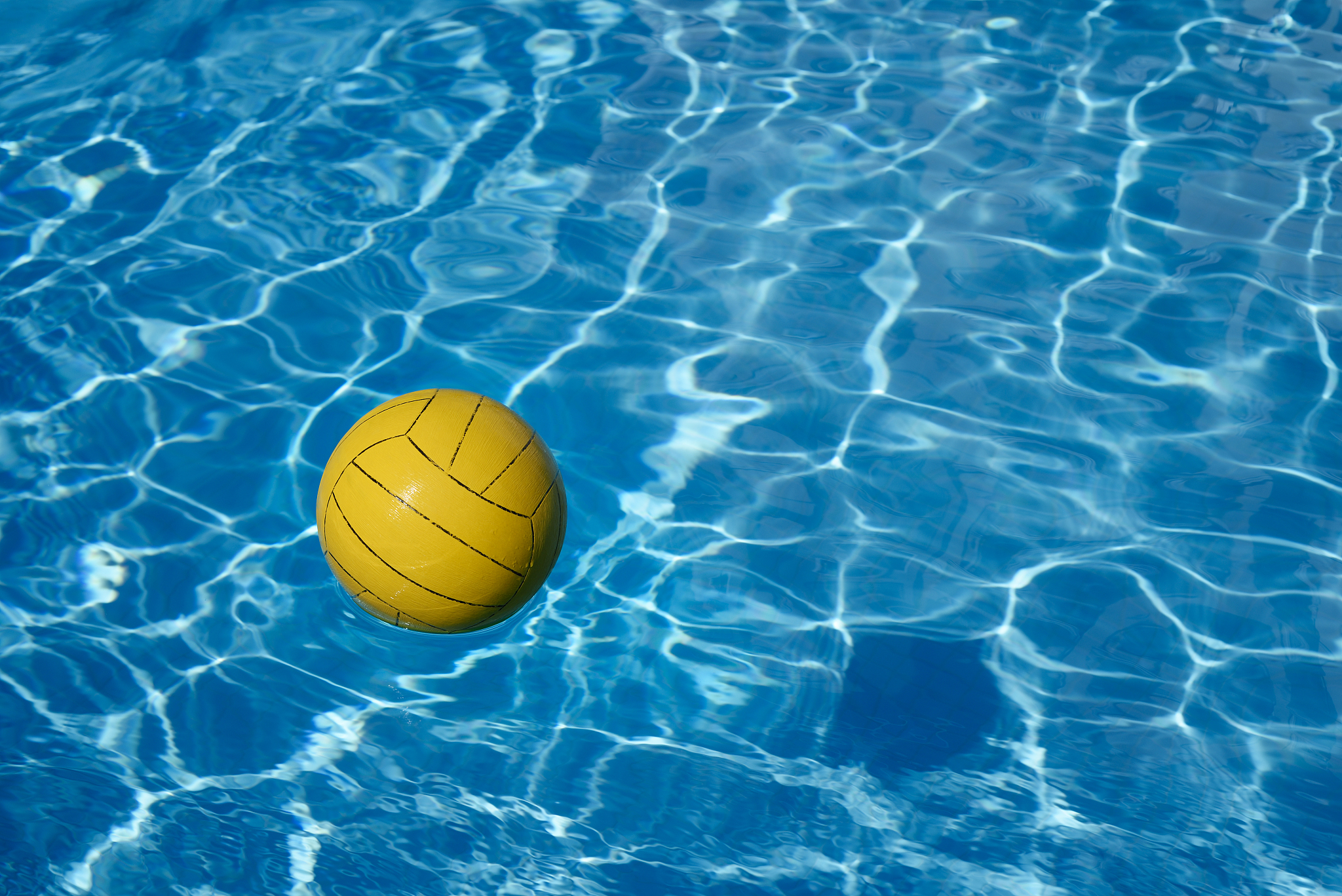 yellow ball in the pool
