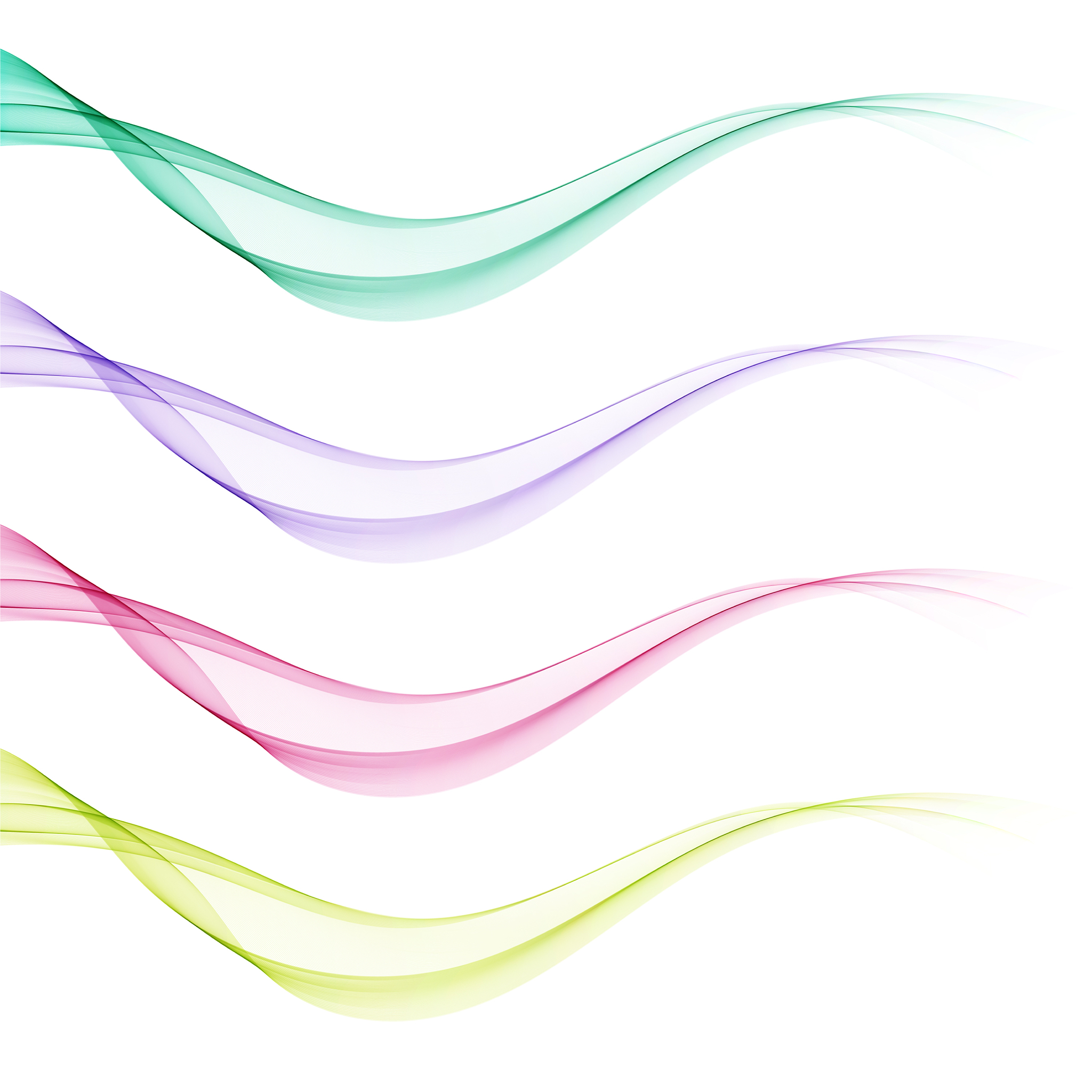 set colored waves wave color set